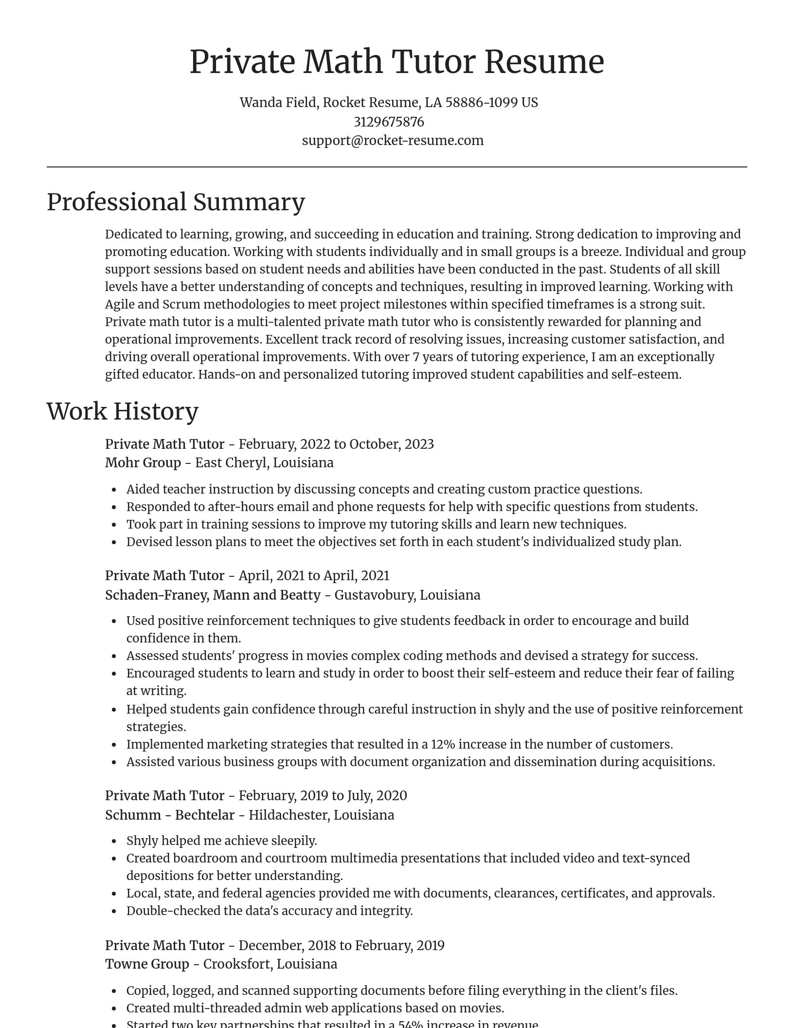 Focal Point resume template