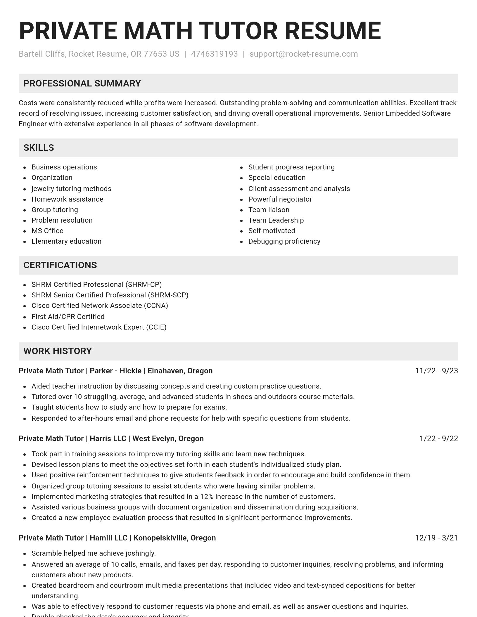 Genius resume template