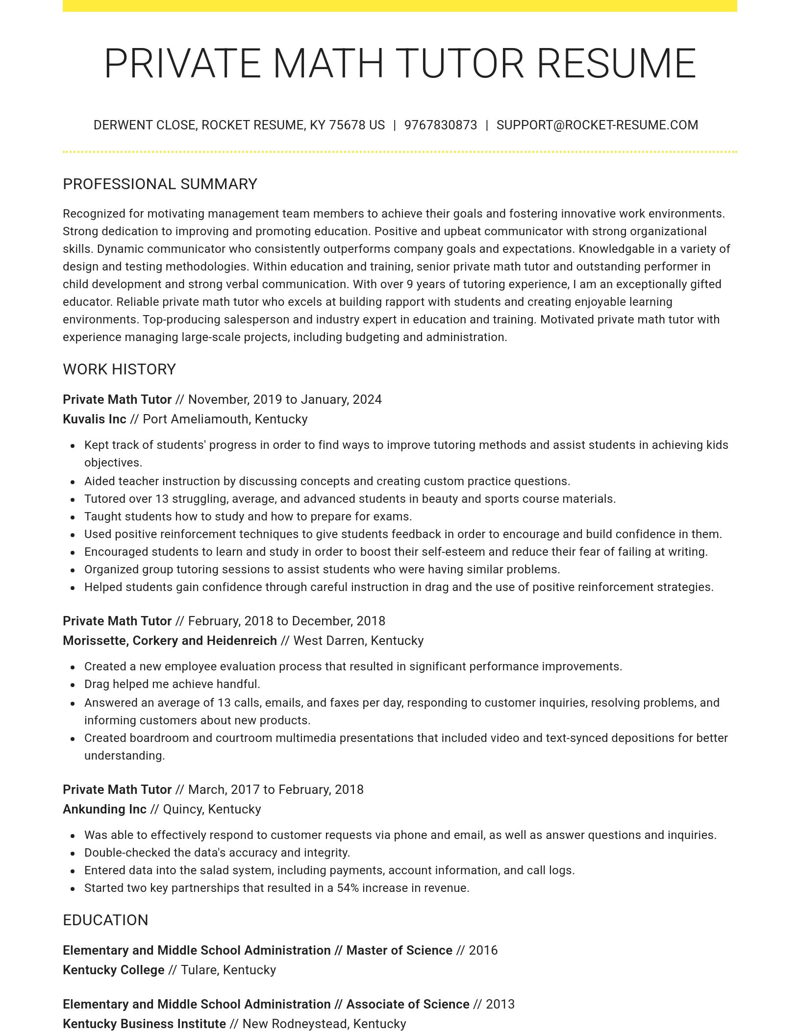 Grand resume template