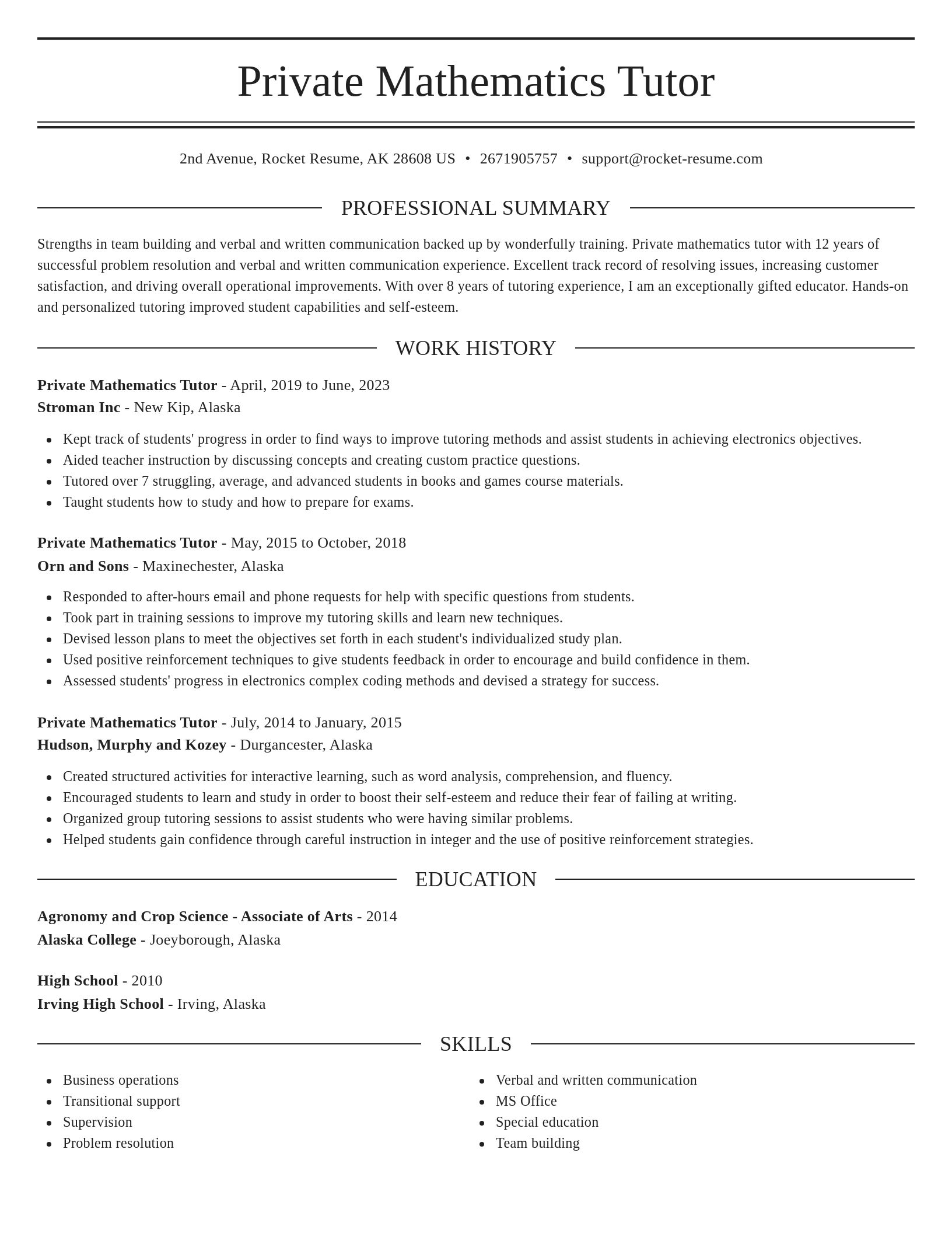 Elegant resume template