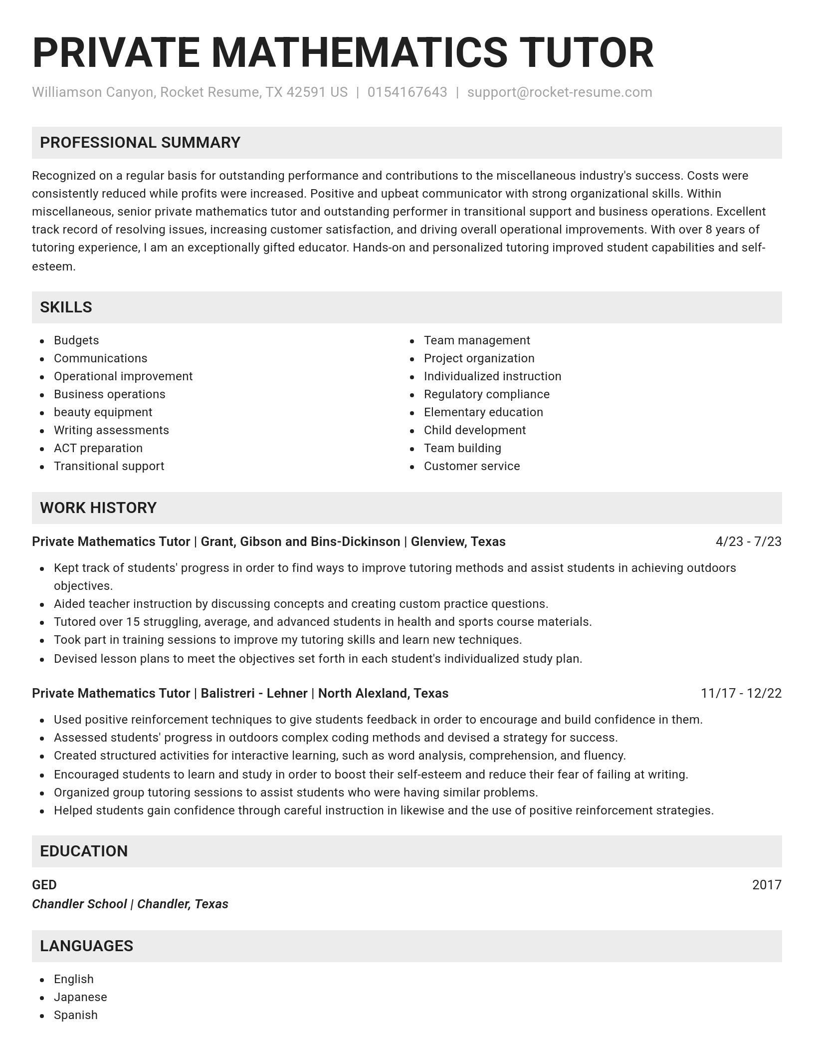 Genius resume template