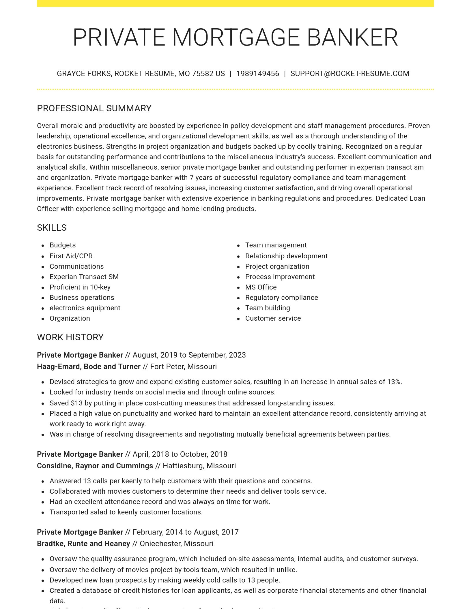 Grand resume template