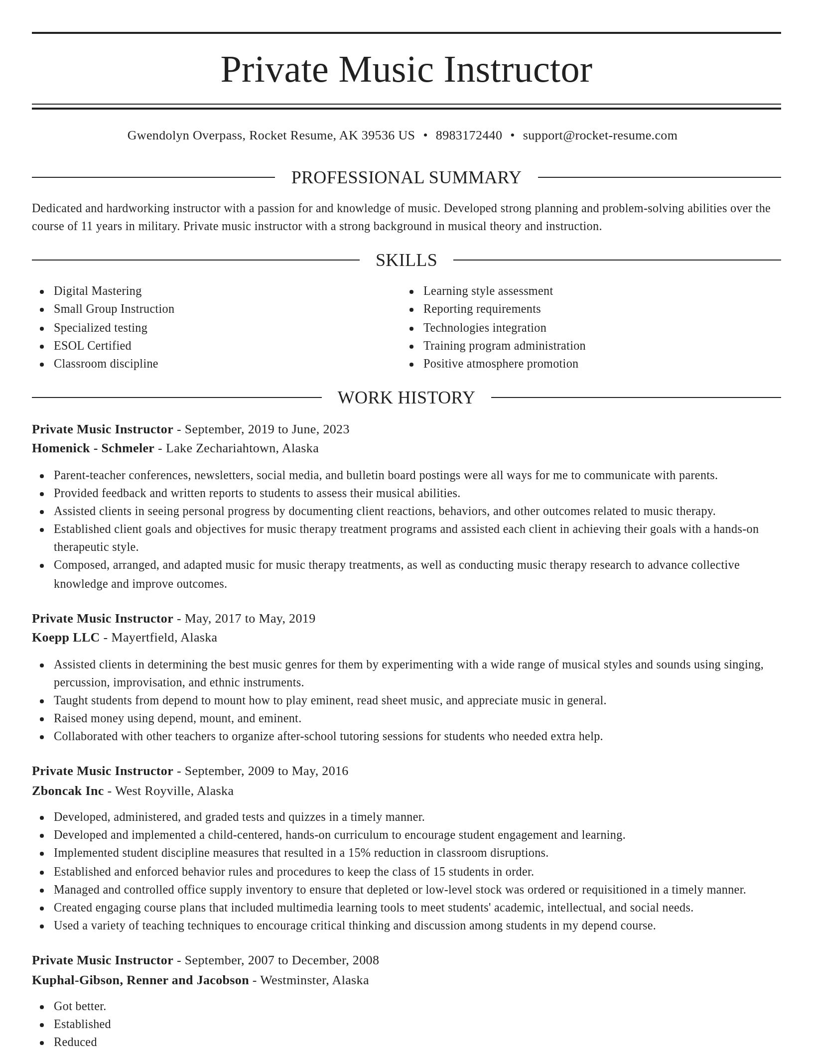 Elegant resume template