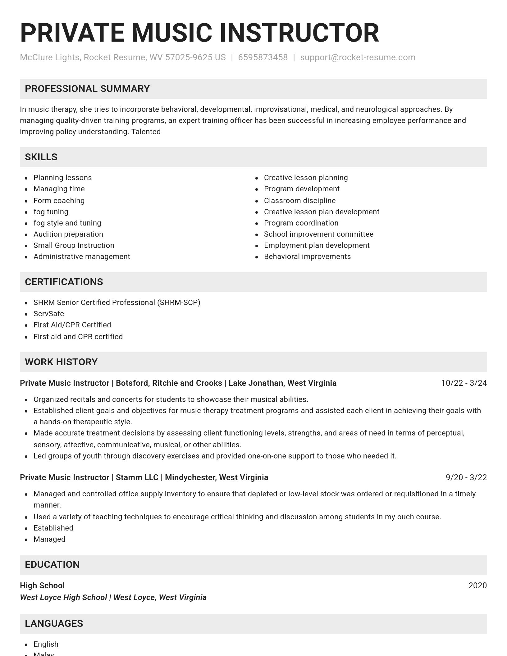 Genius resume template