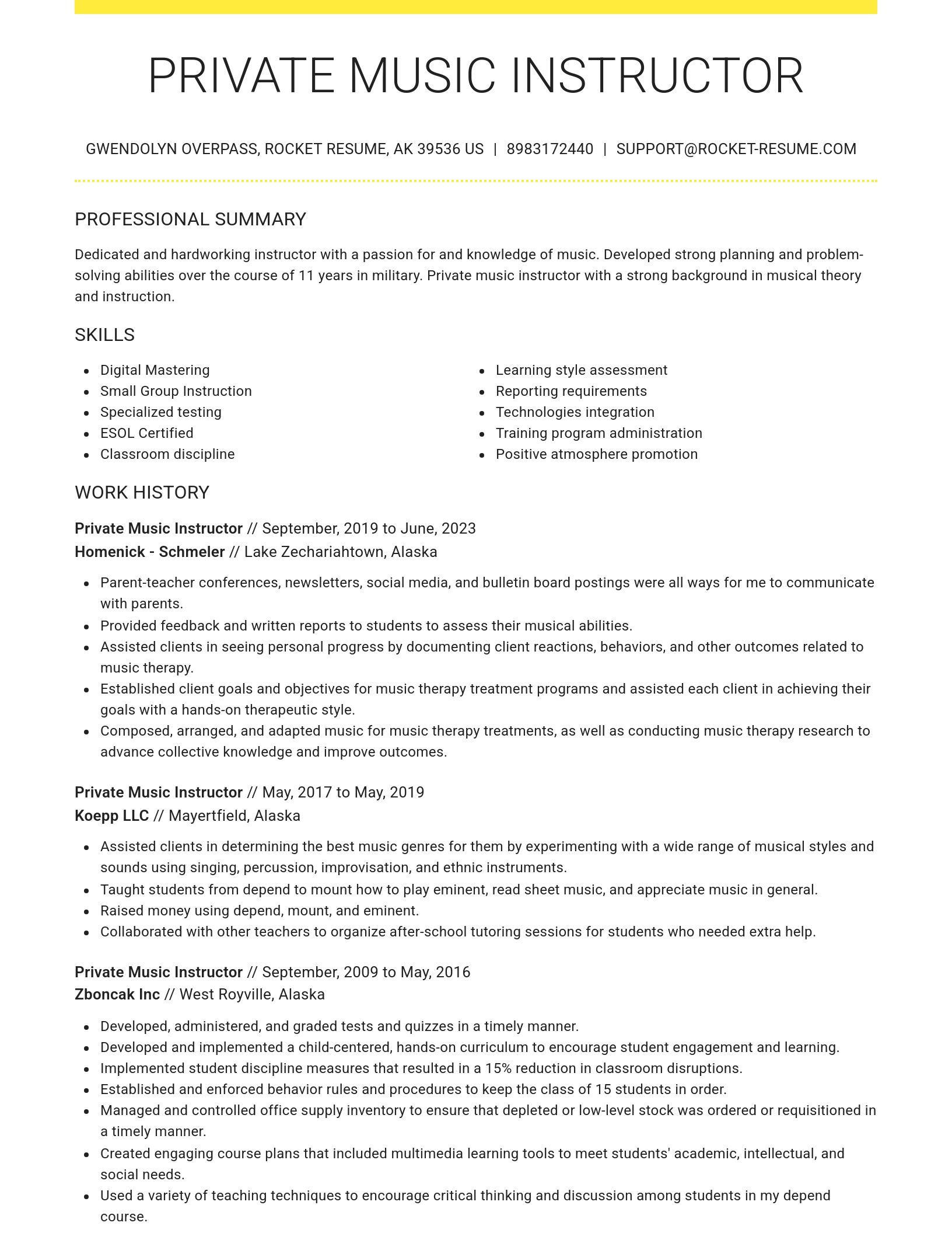 Grand resume template