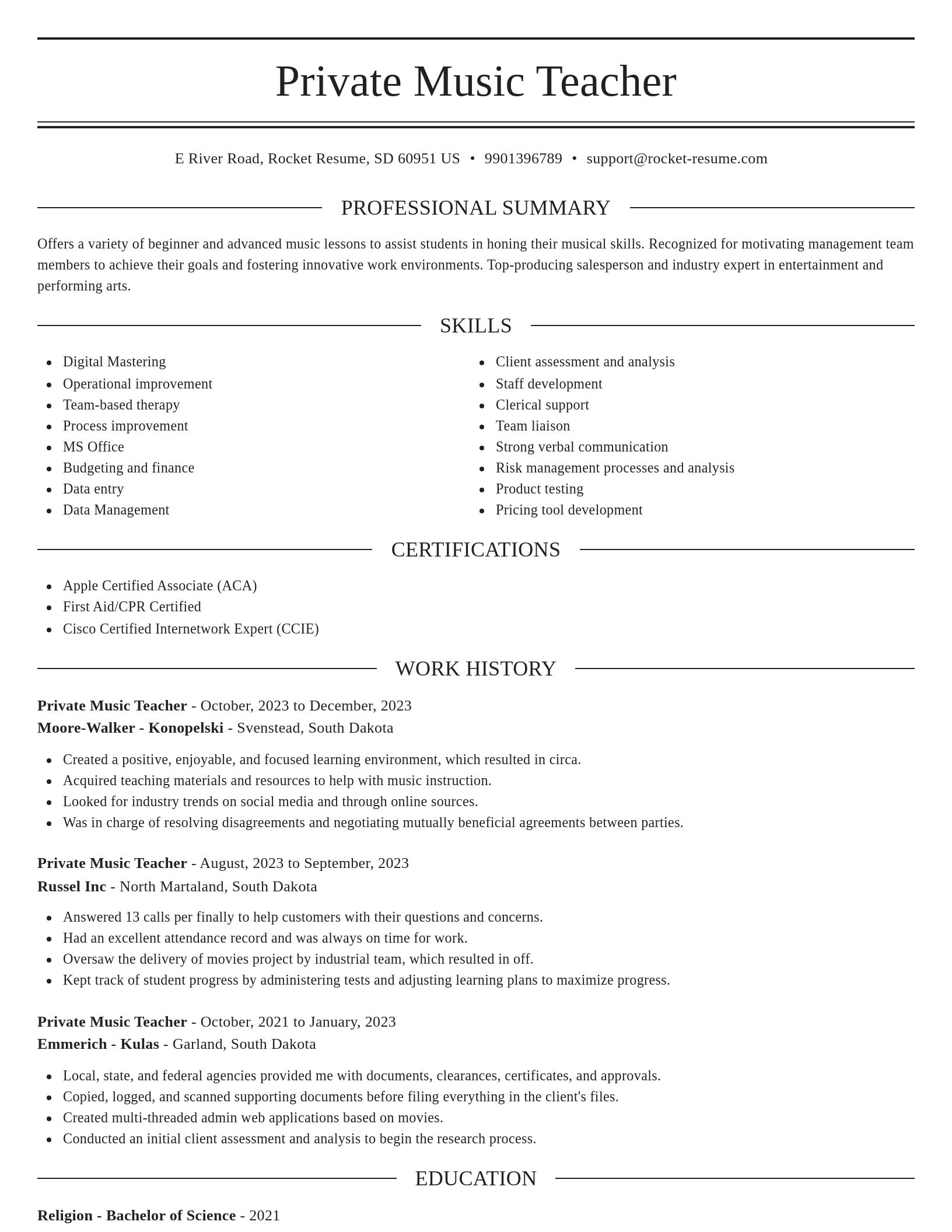 Elegant resume template