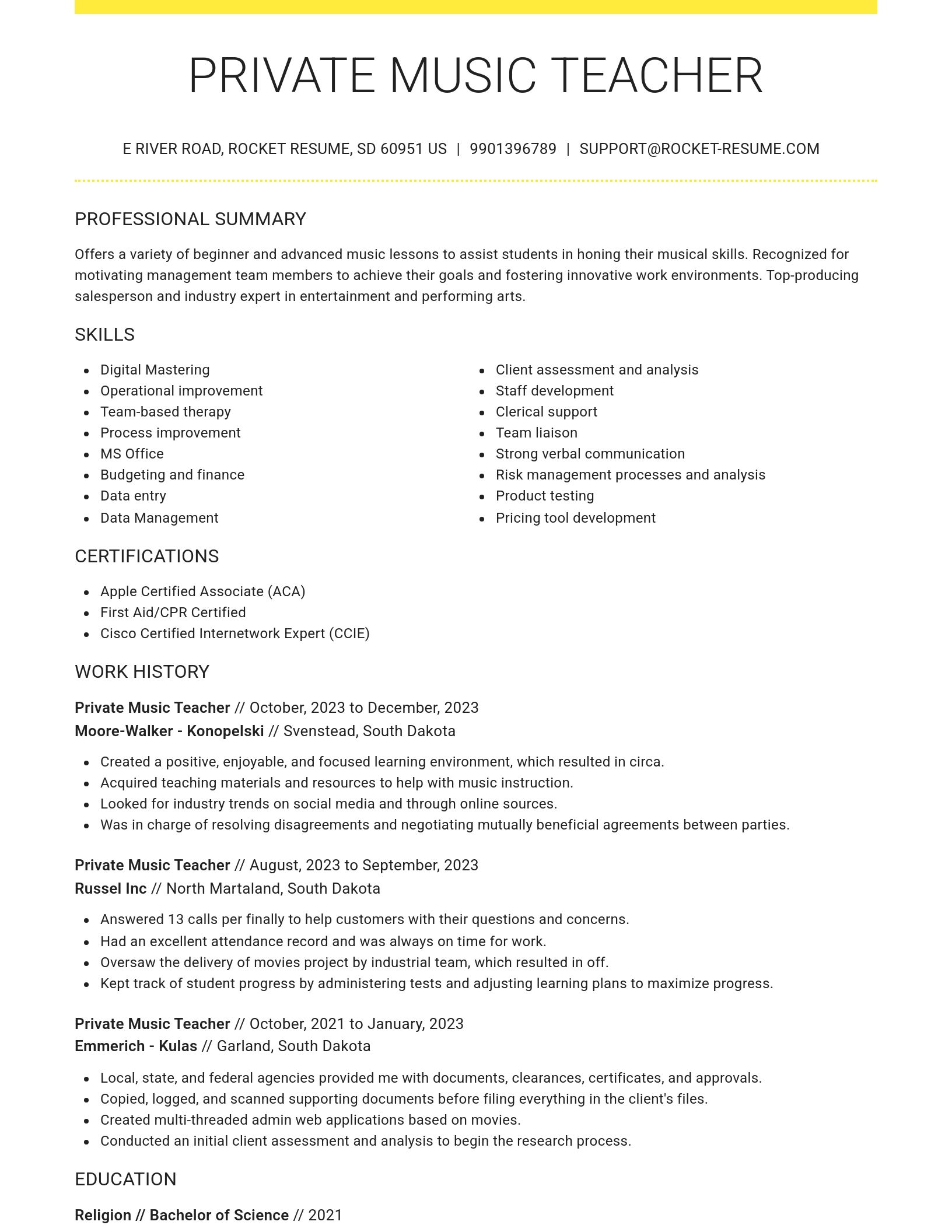 Grand resume template