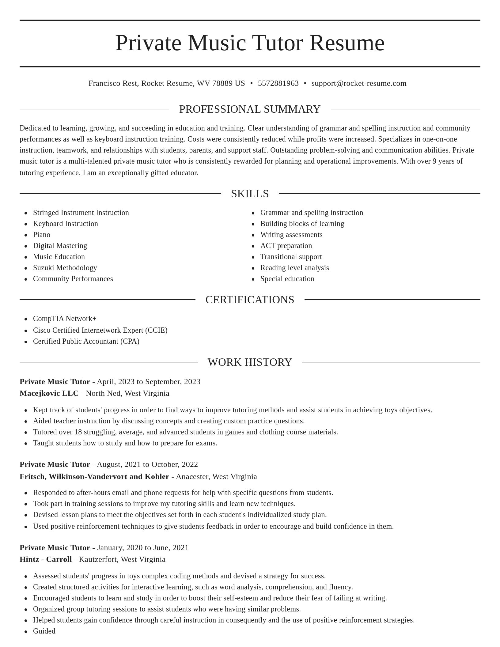 Elegant resume template