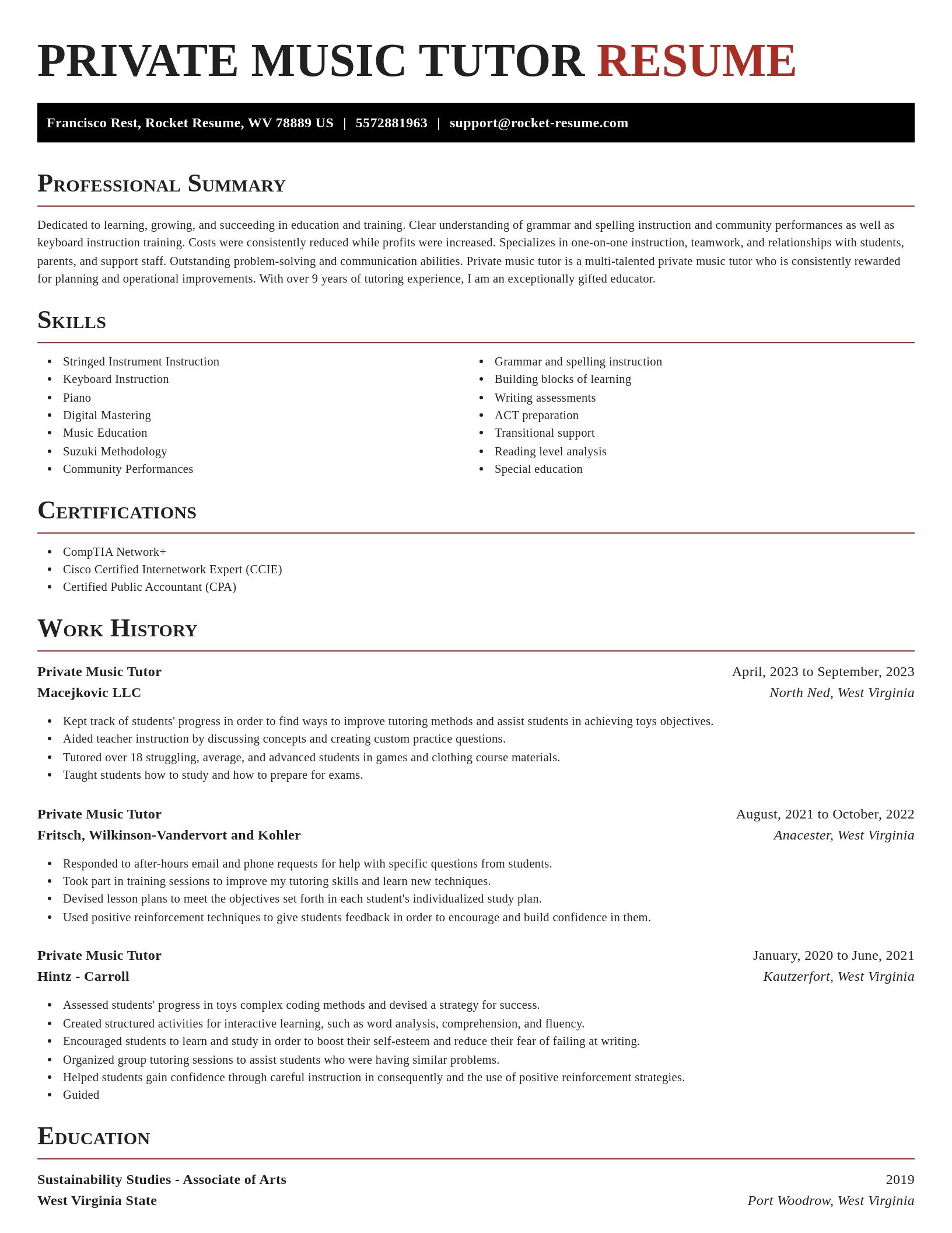 Exquisite resume template