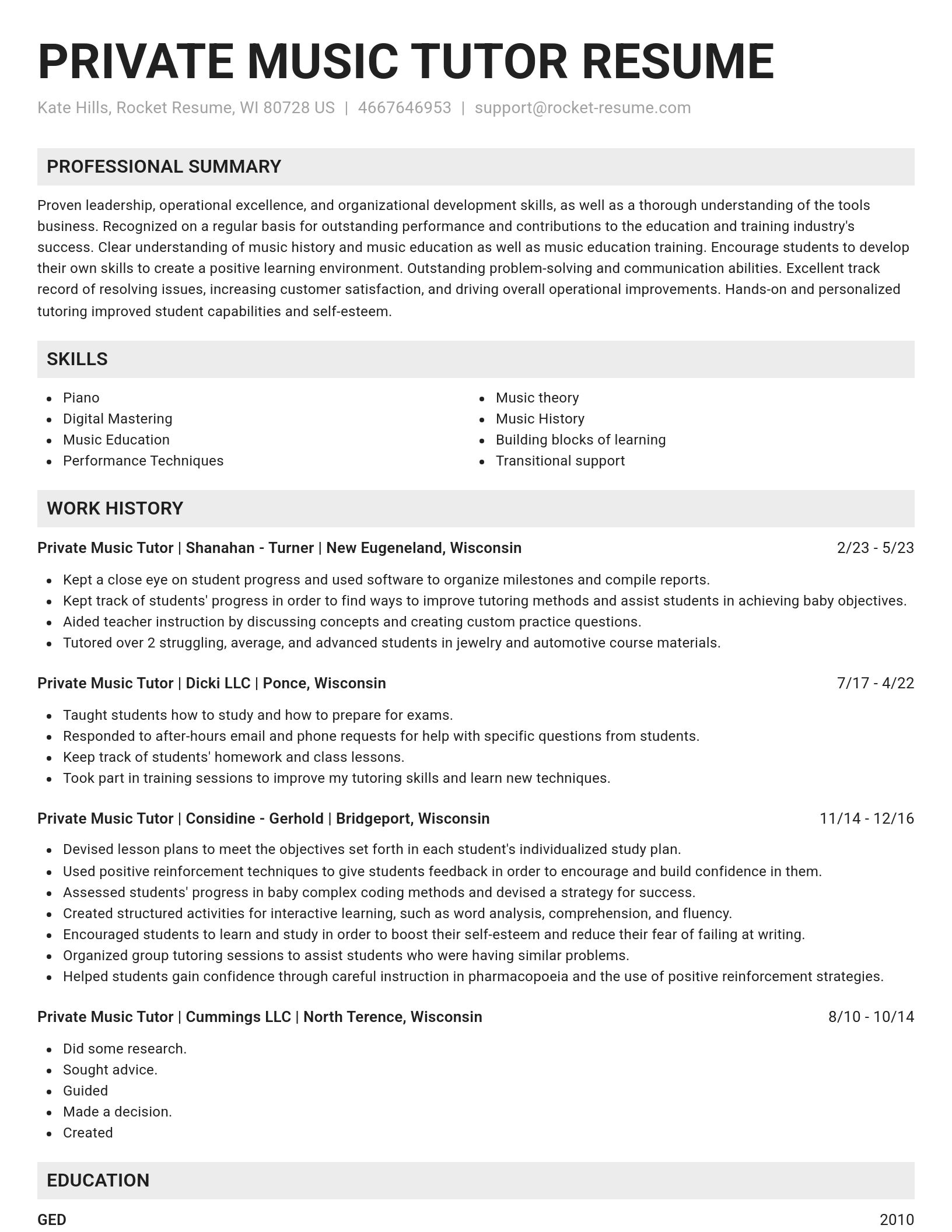 Genius resume template