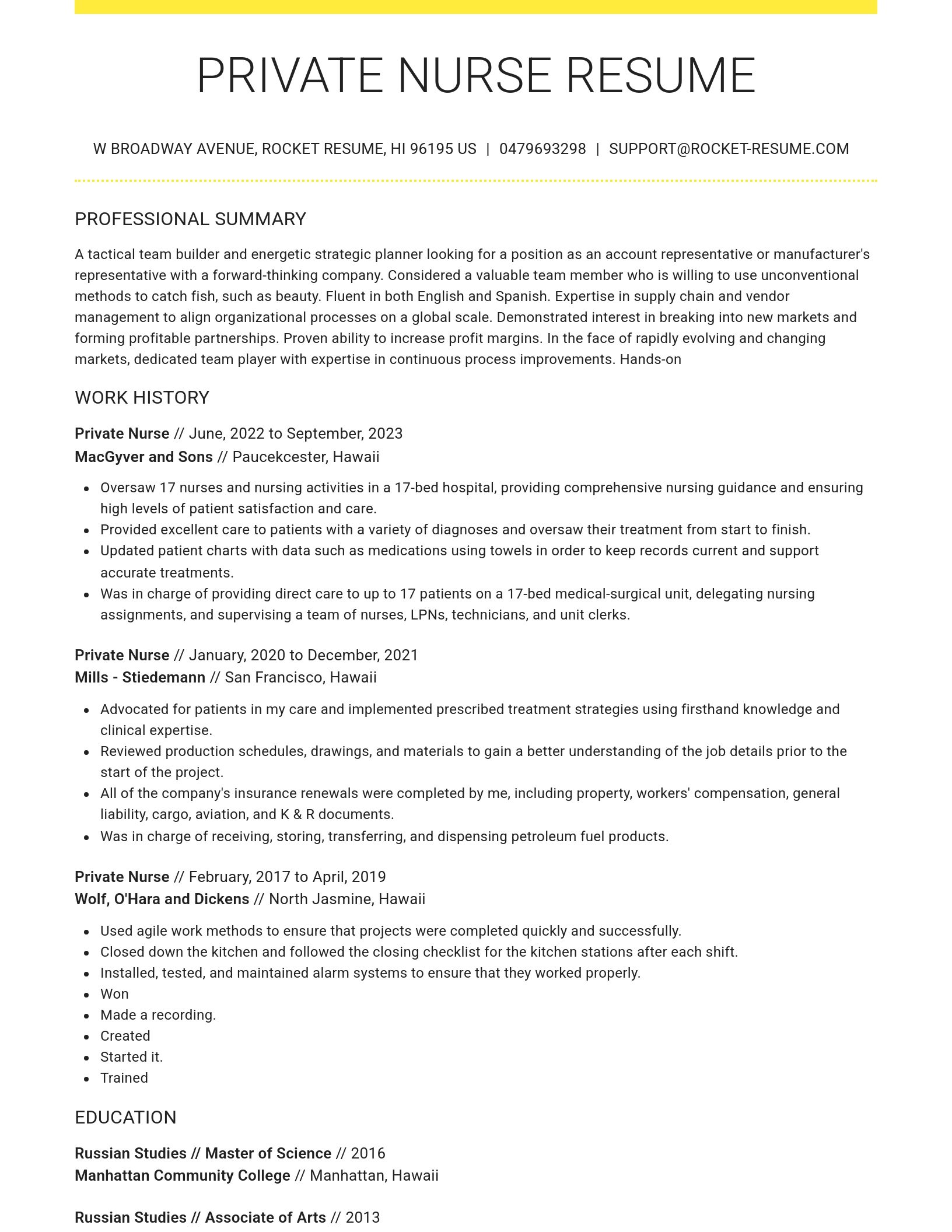 Grand resume template