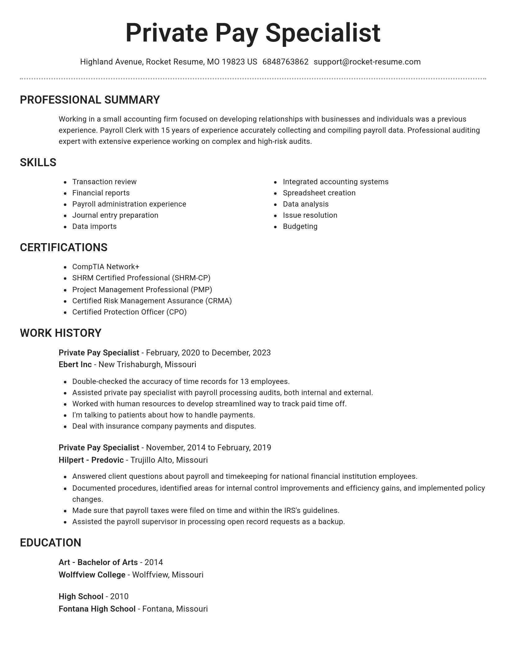 Brilliant resume template