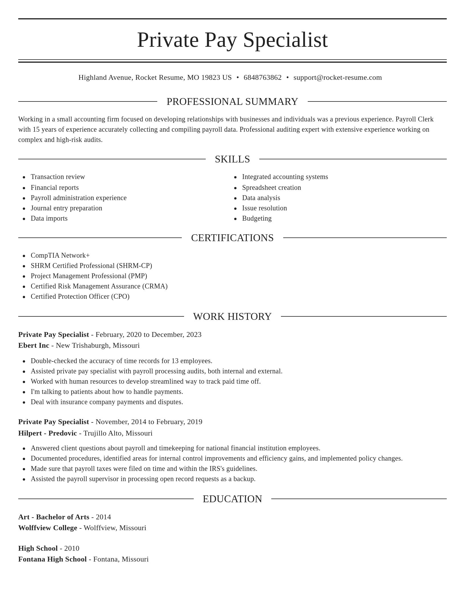 Elegant resume template
