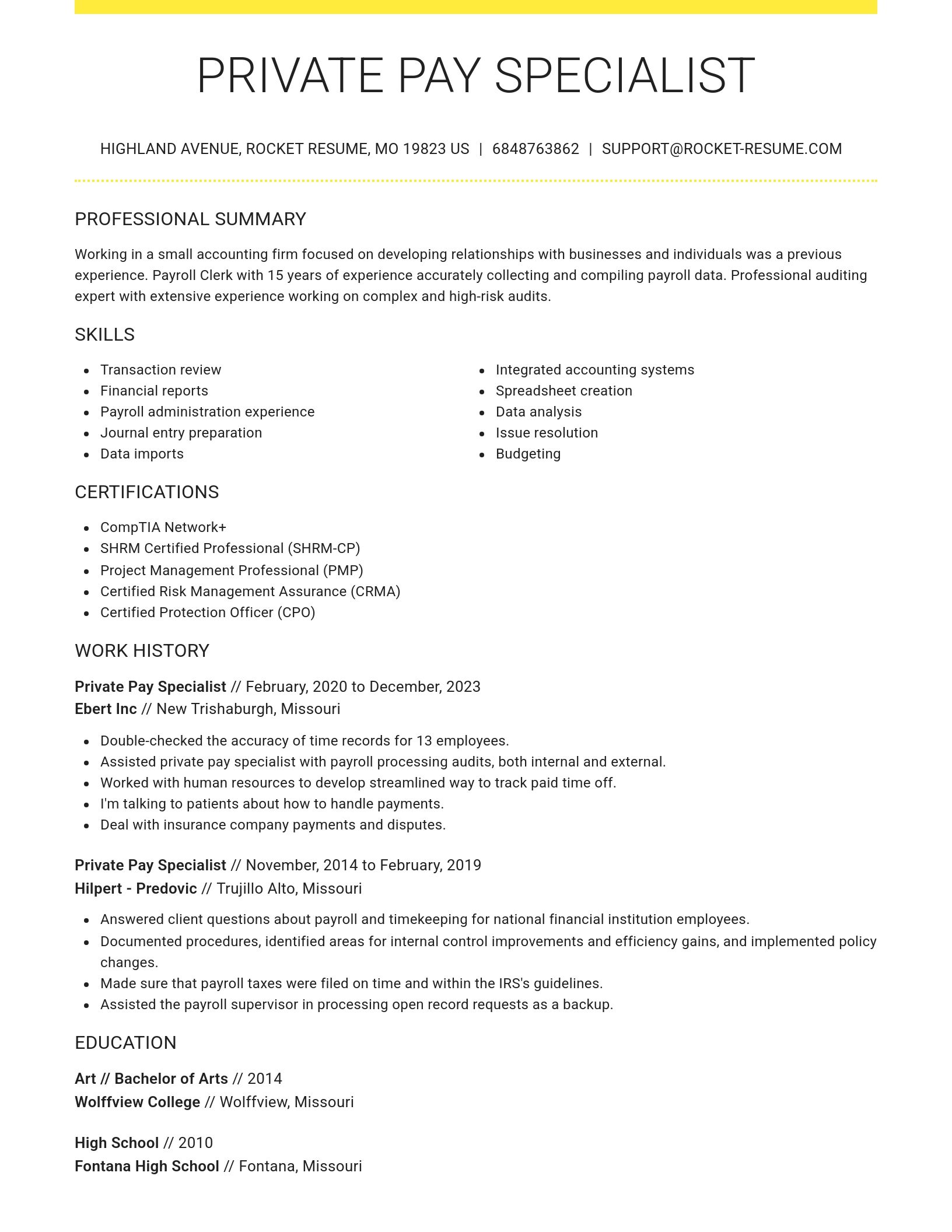 Grand resume template