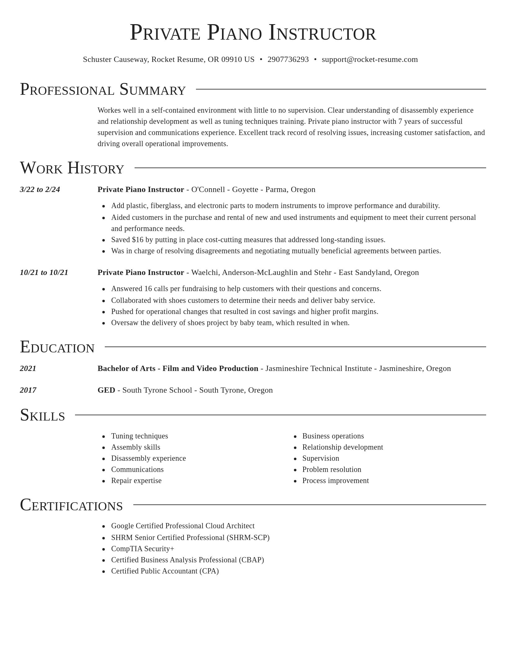 Director resume template