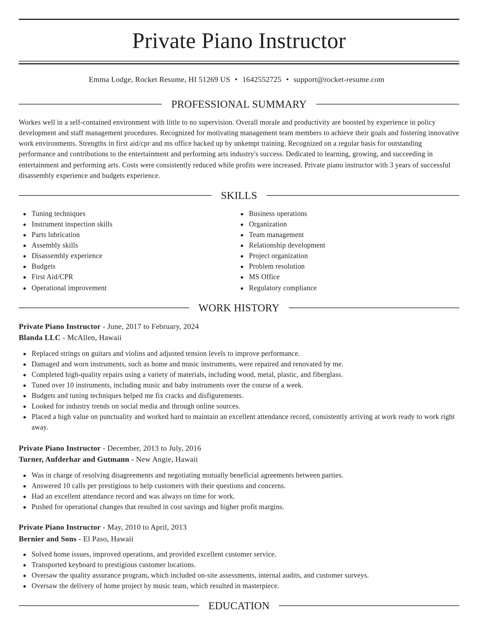 Elegant resume template