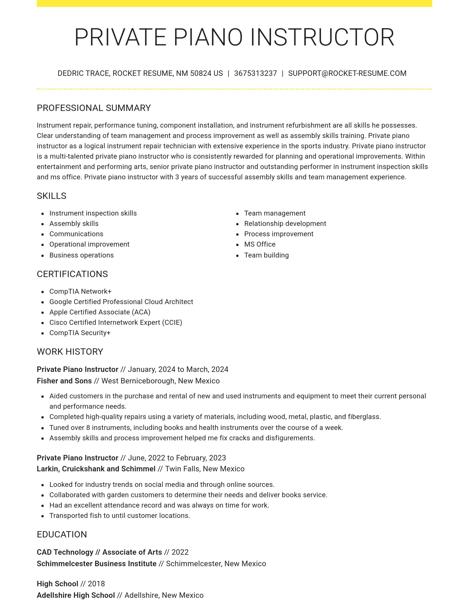 Grand resume template