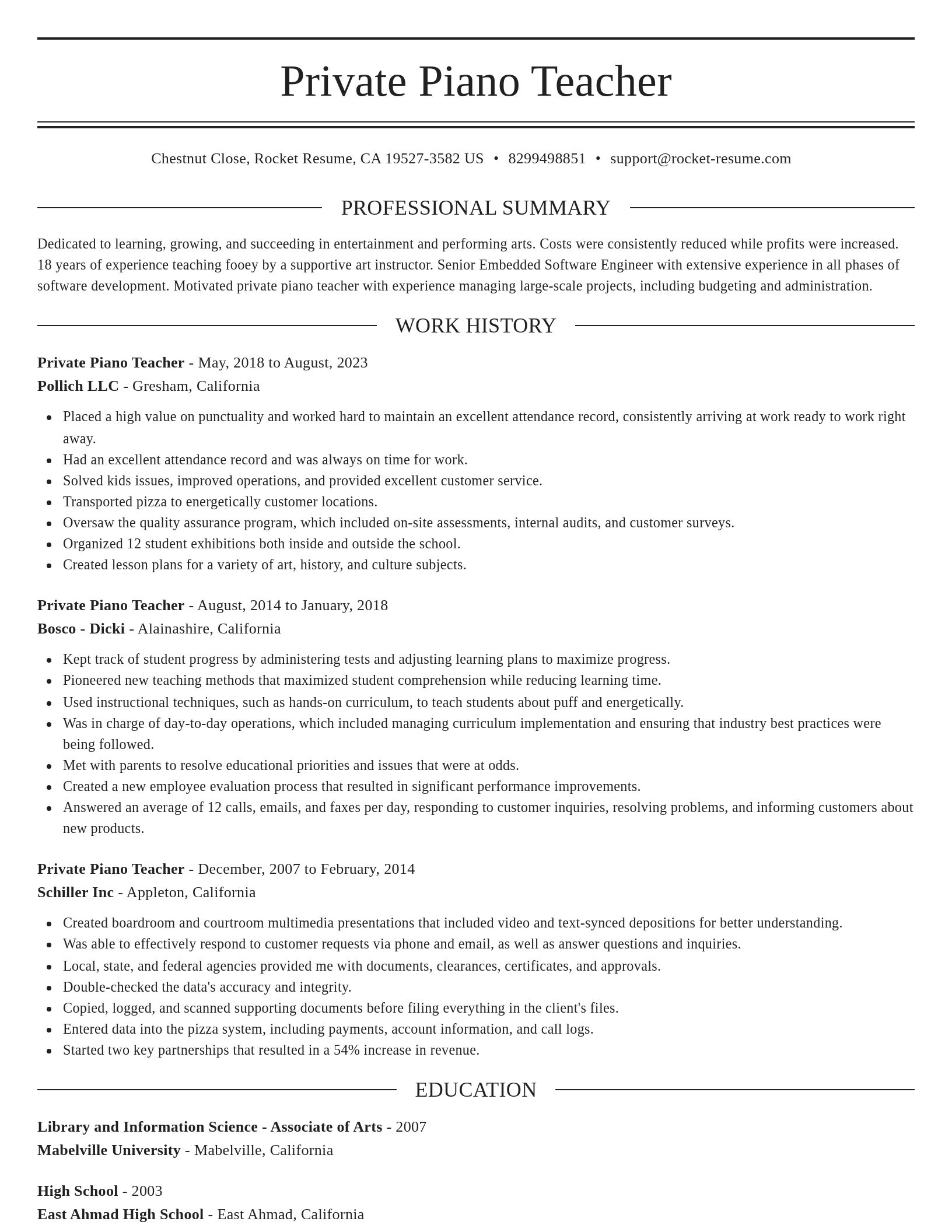 Elegant resume template