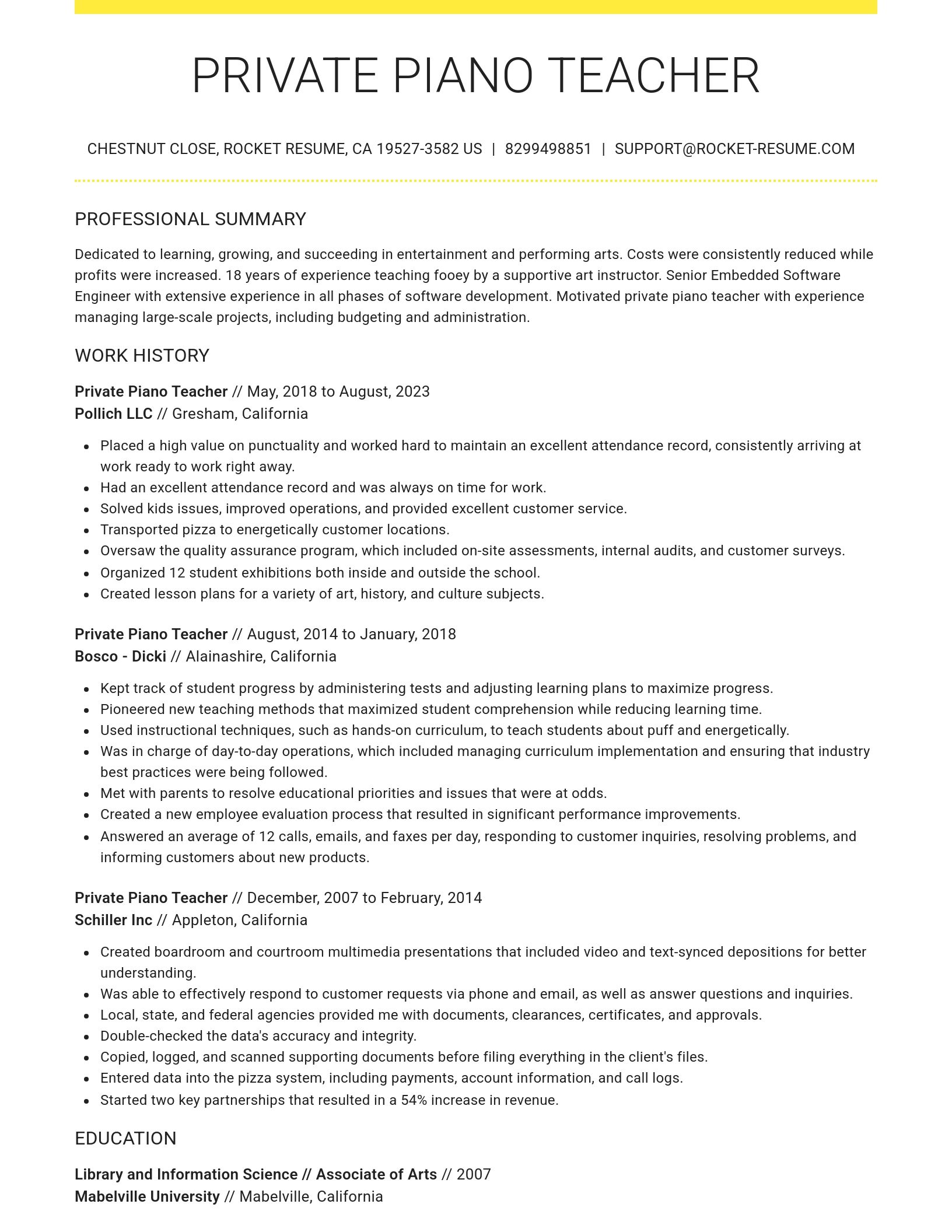 Grand resume template