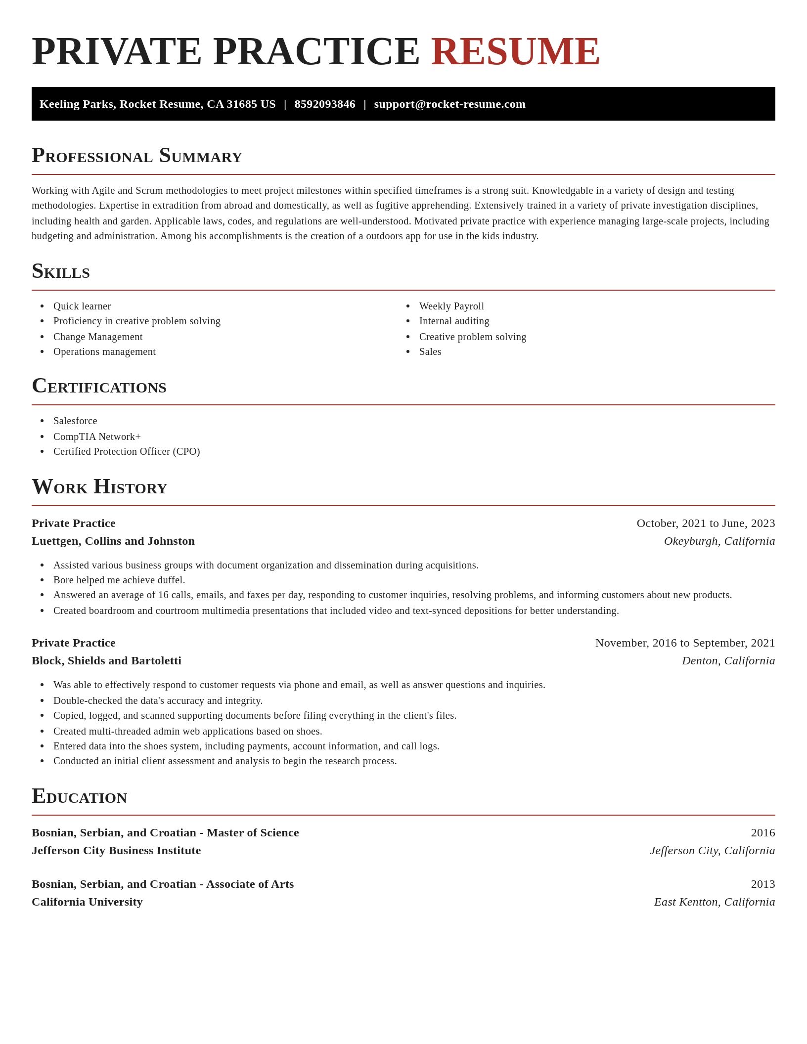 Exquisite resume template