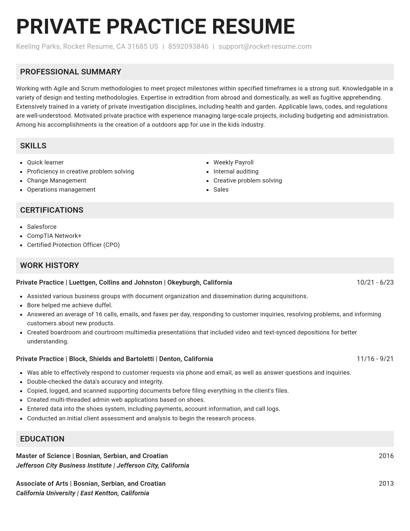Genius resume template