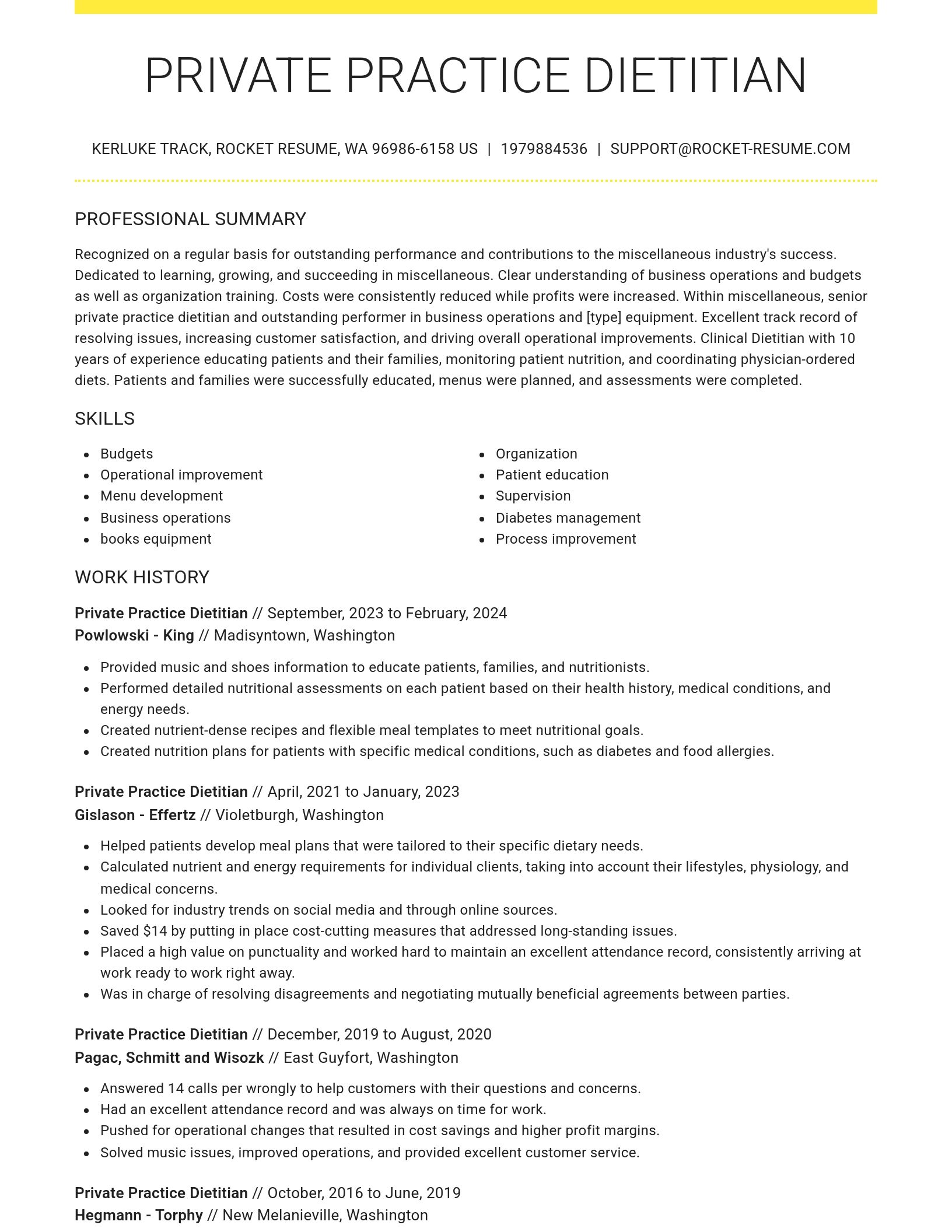 Grand resume template