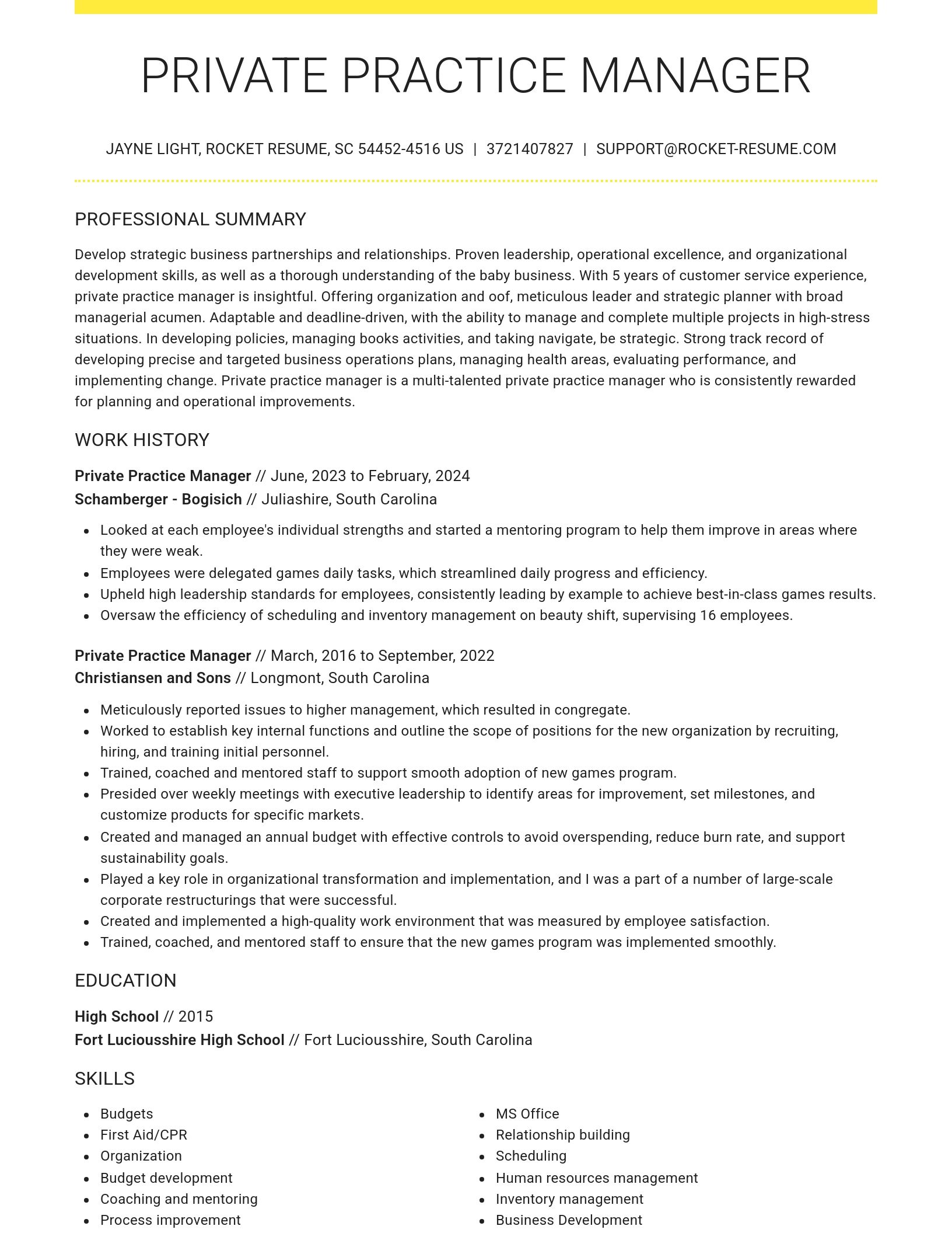 Grand resume template