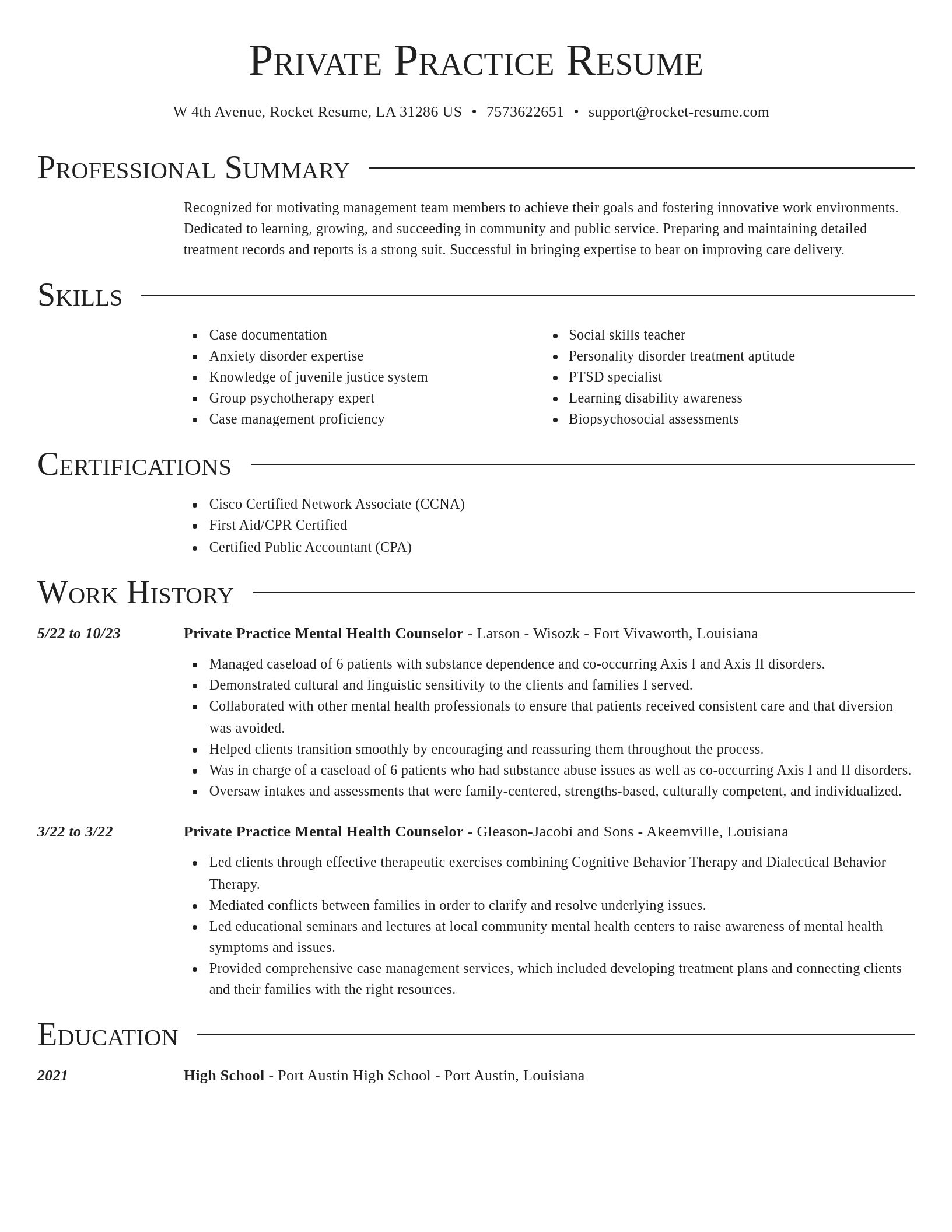 Director resume template