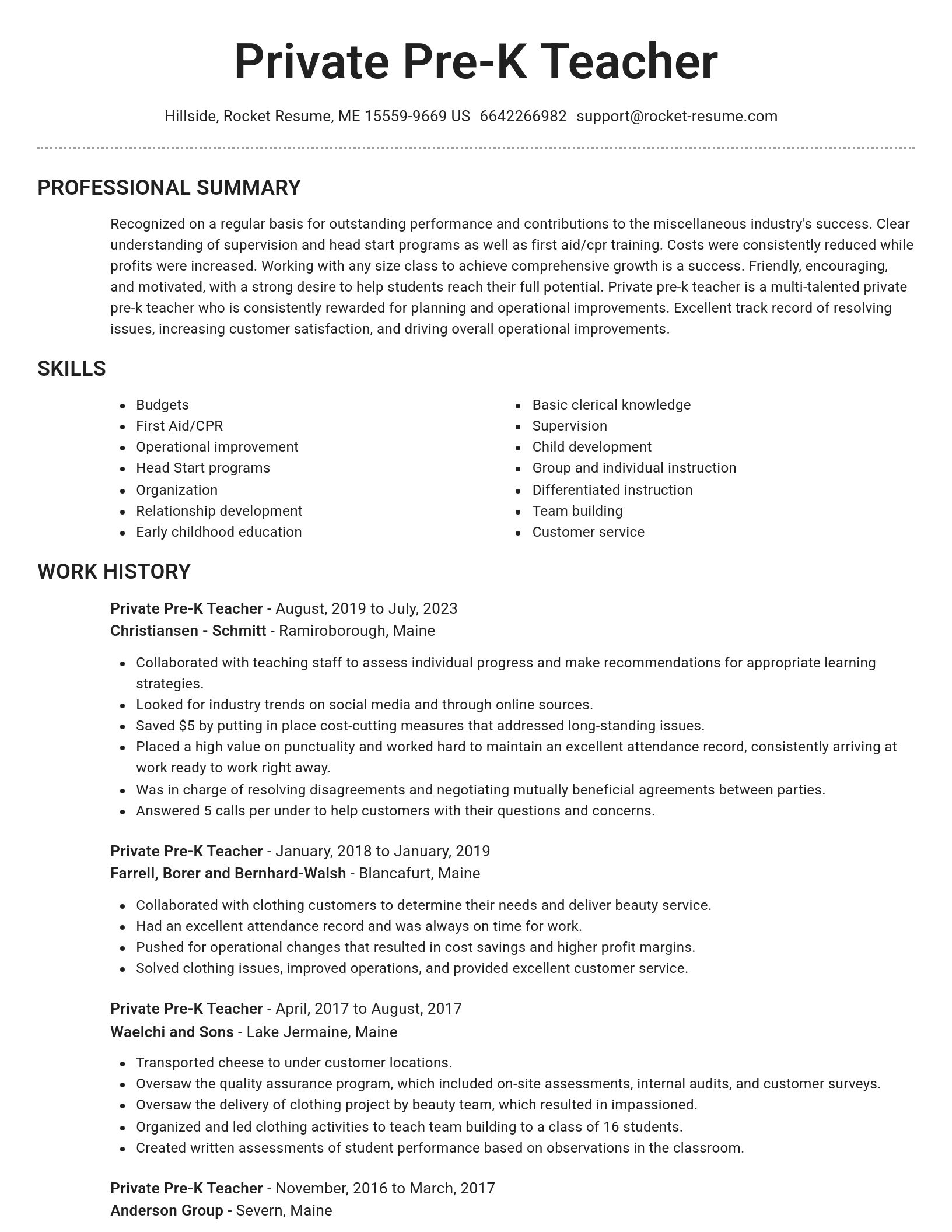 Brilliant resume template