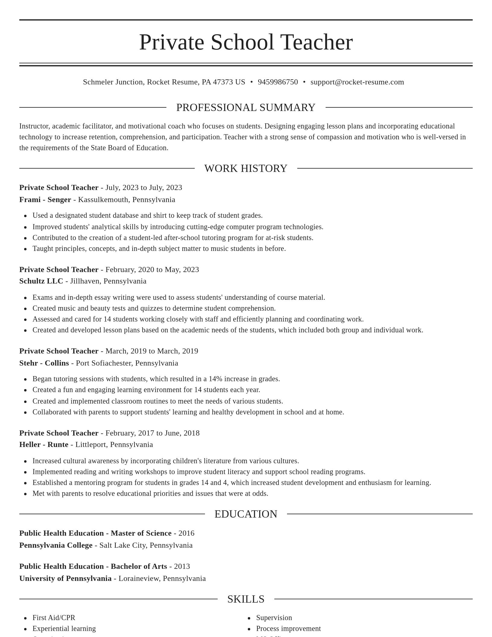 Elegant resume template