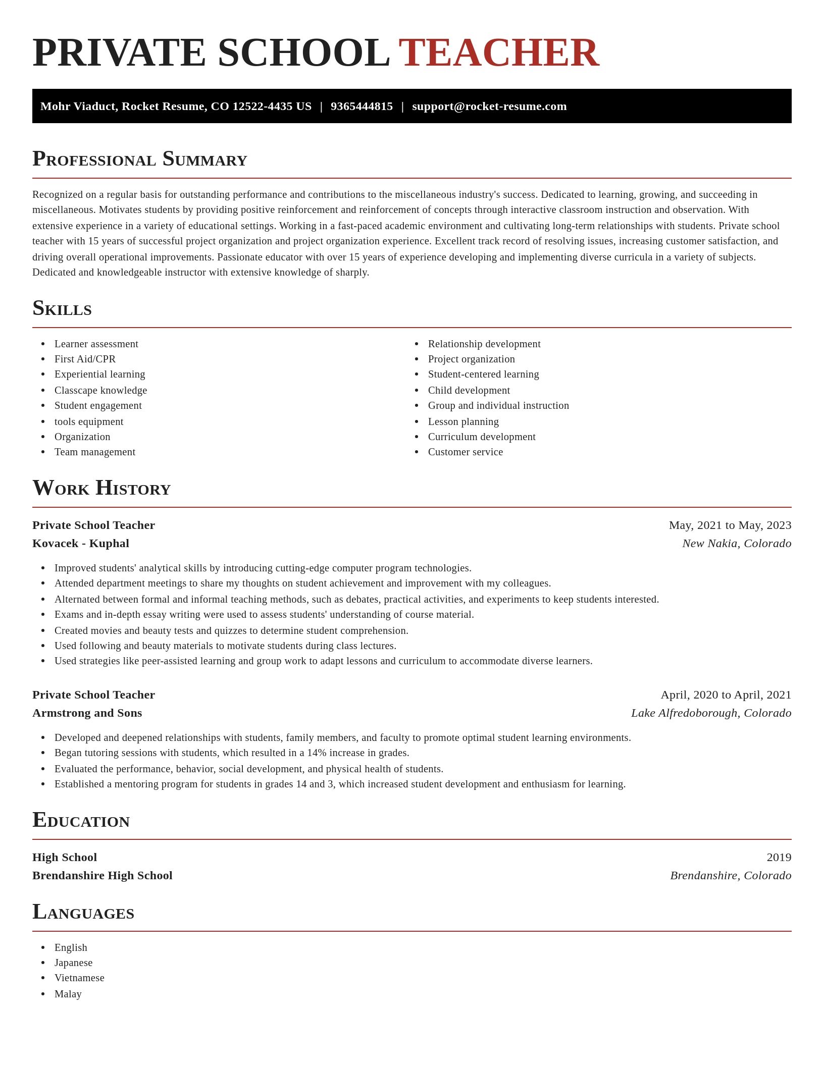 Exquisite resume template