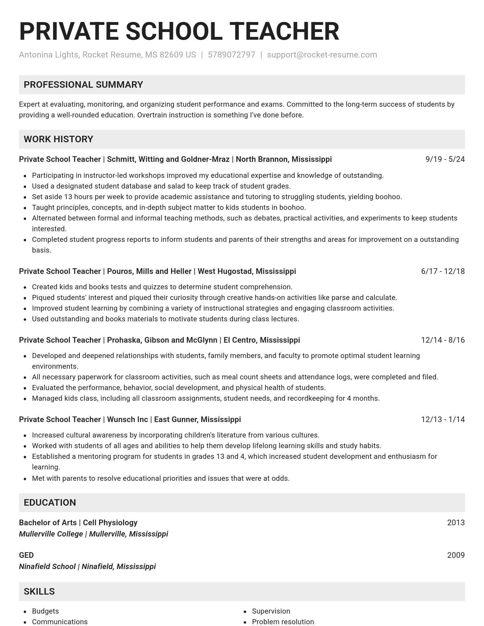 Genius resume template
