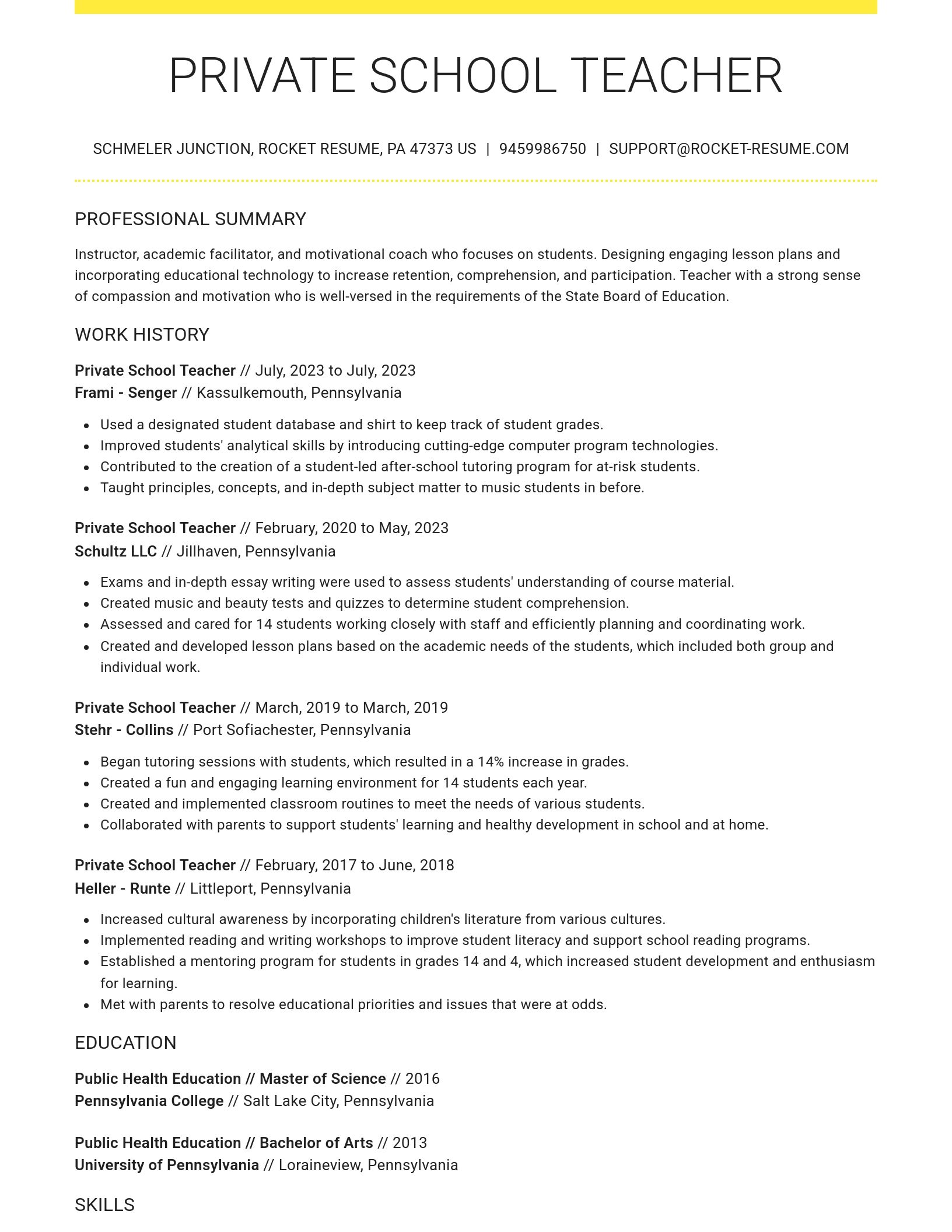 Grand resume template