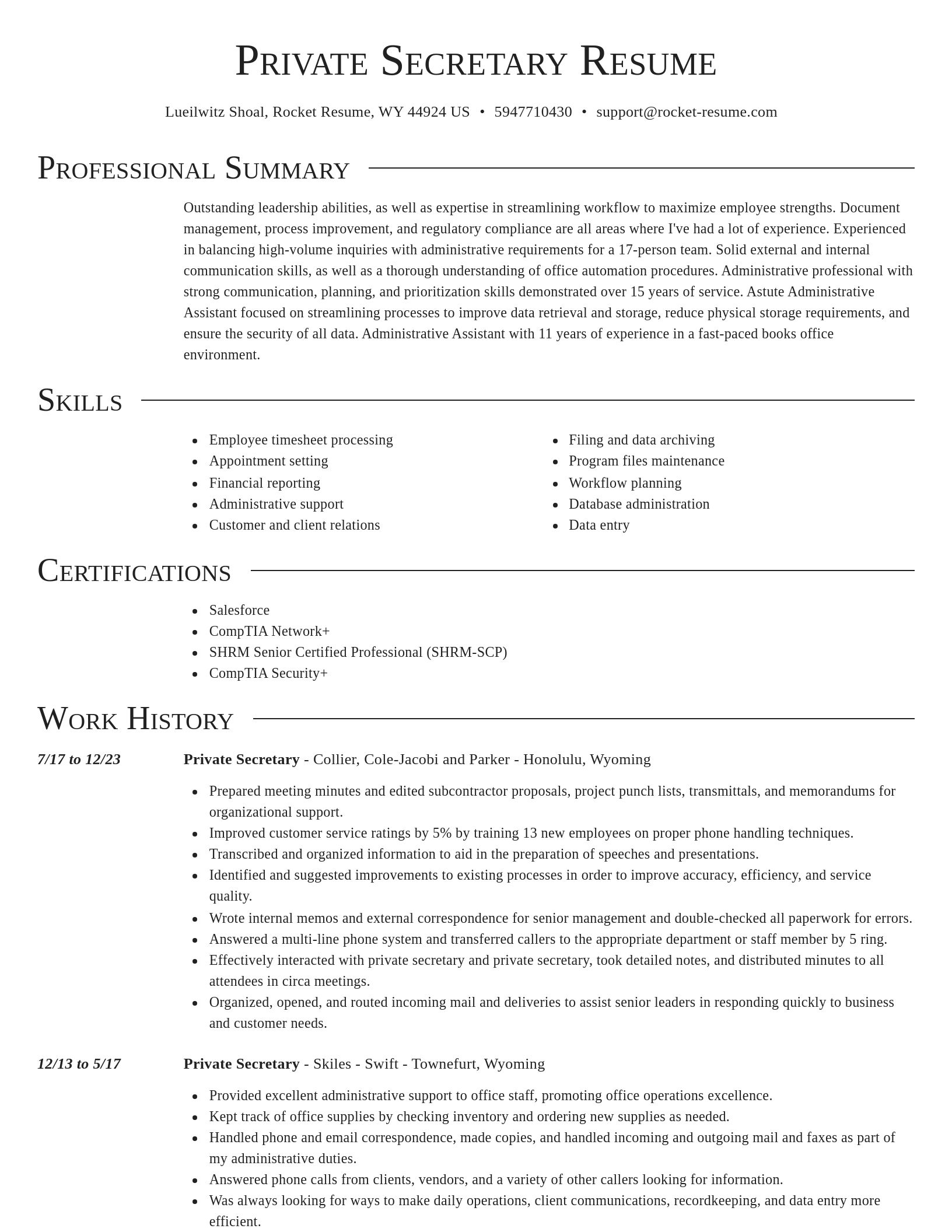 Director resume template