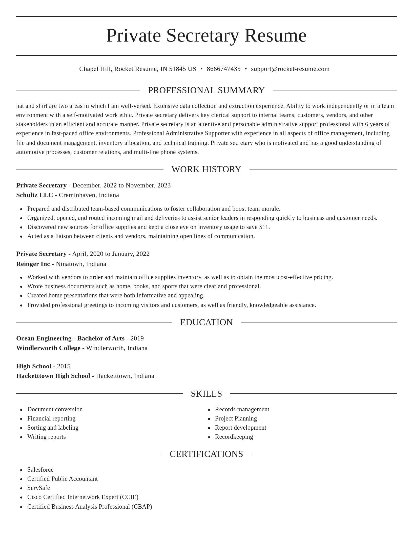 Elegant resume template