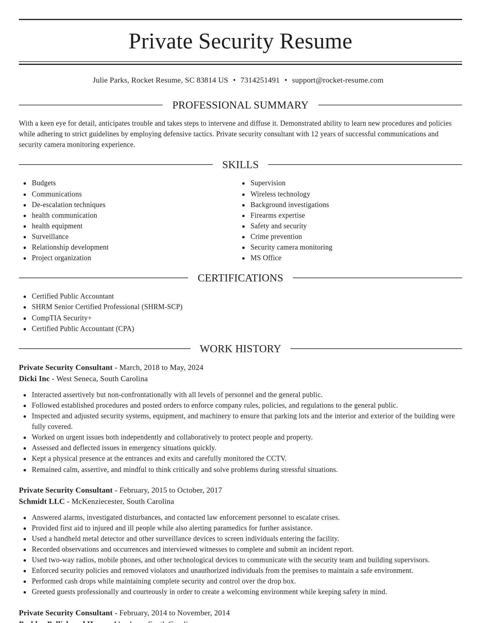 Elegant resume template