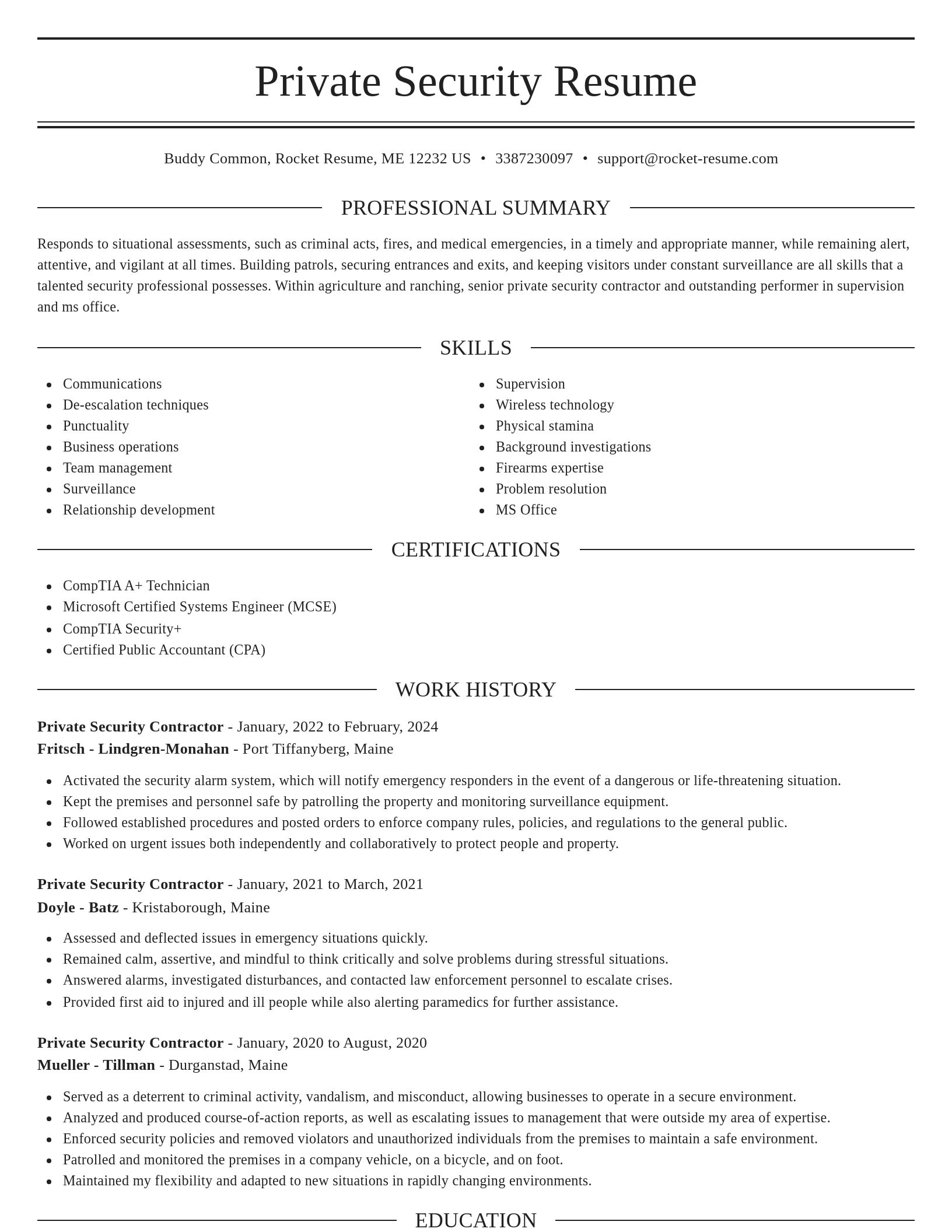 Elegant resume template
