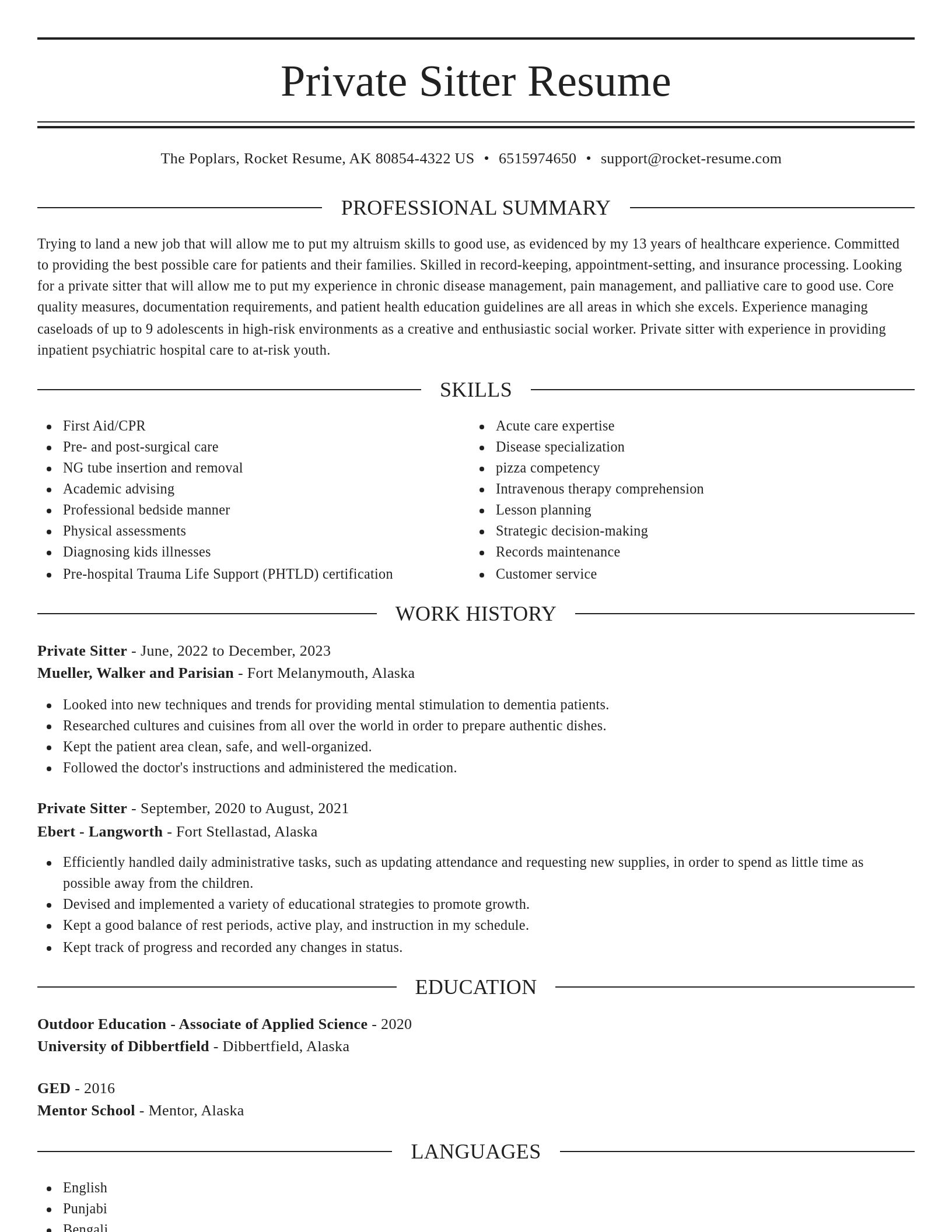 Elegant resume template