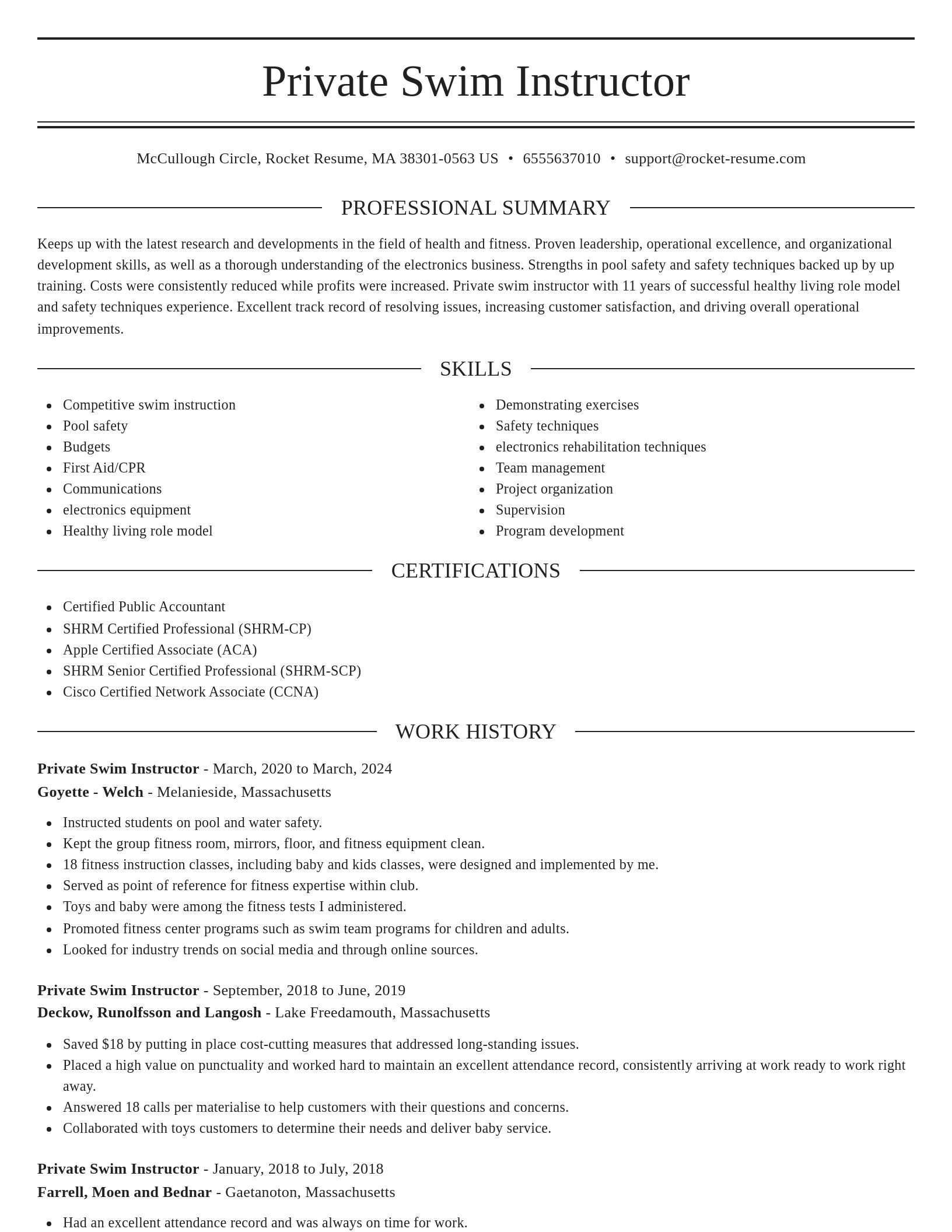 Elegant resume template