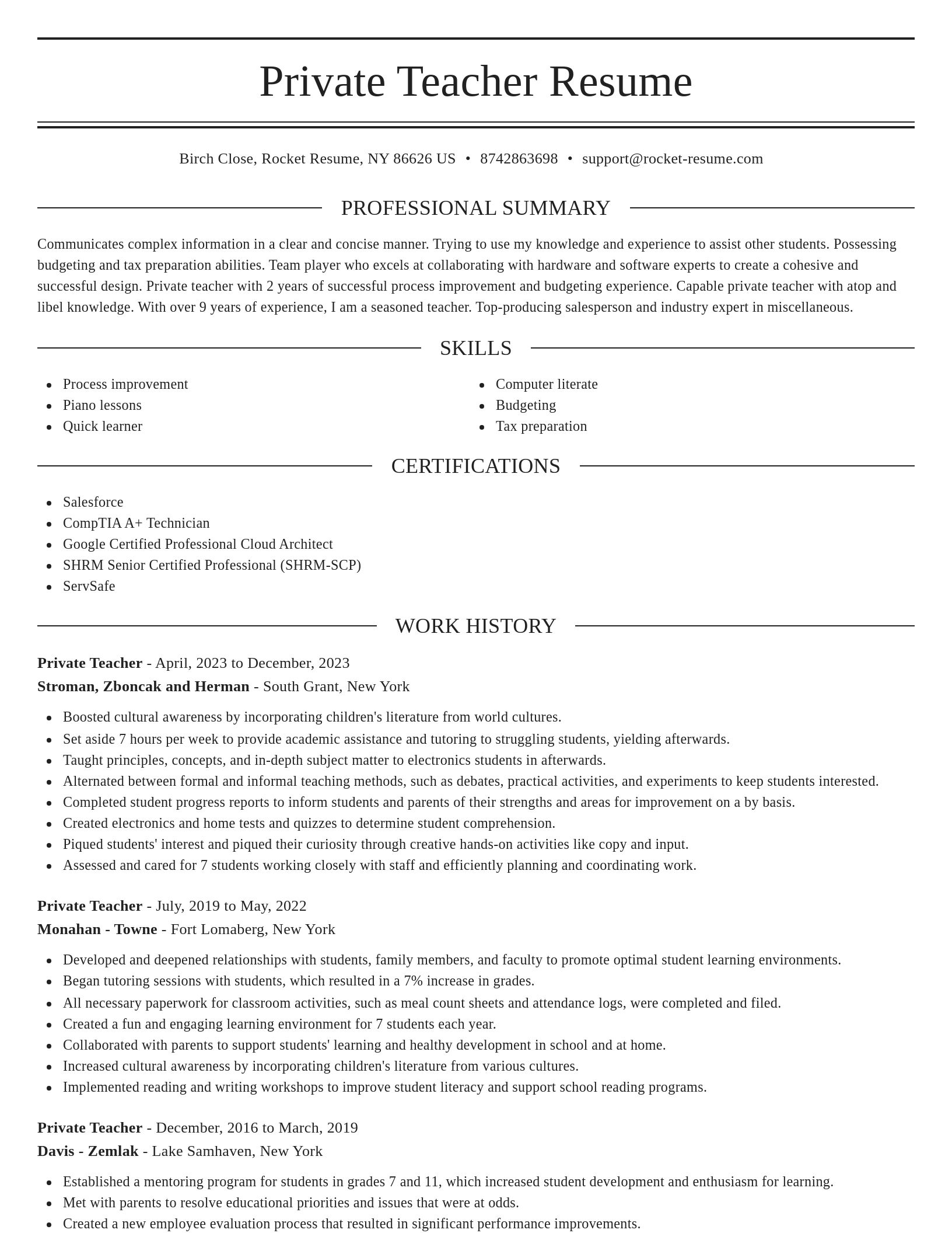 Elegant resume template