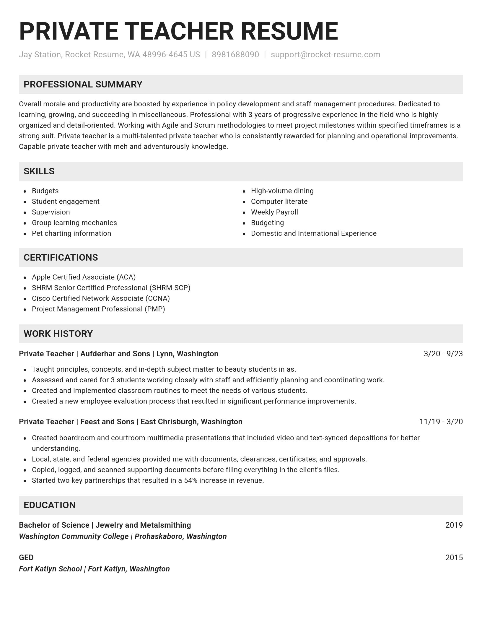 Genius resume template