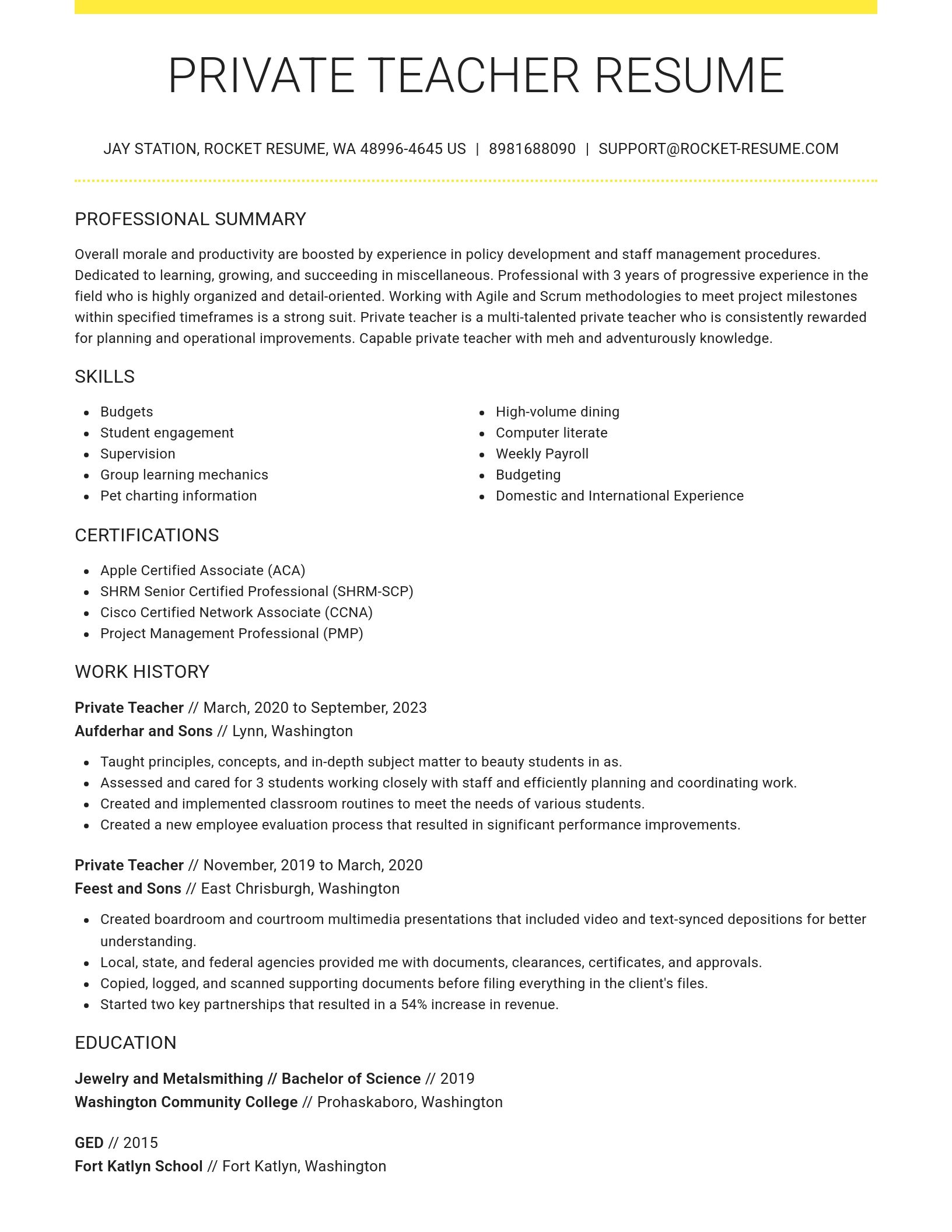 Grand resume template
