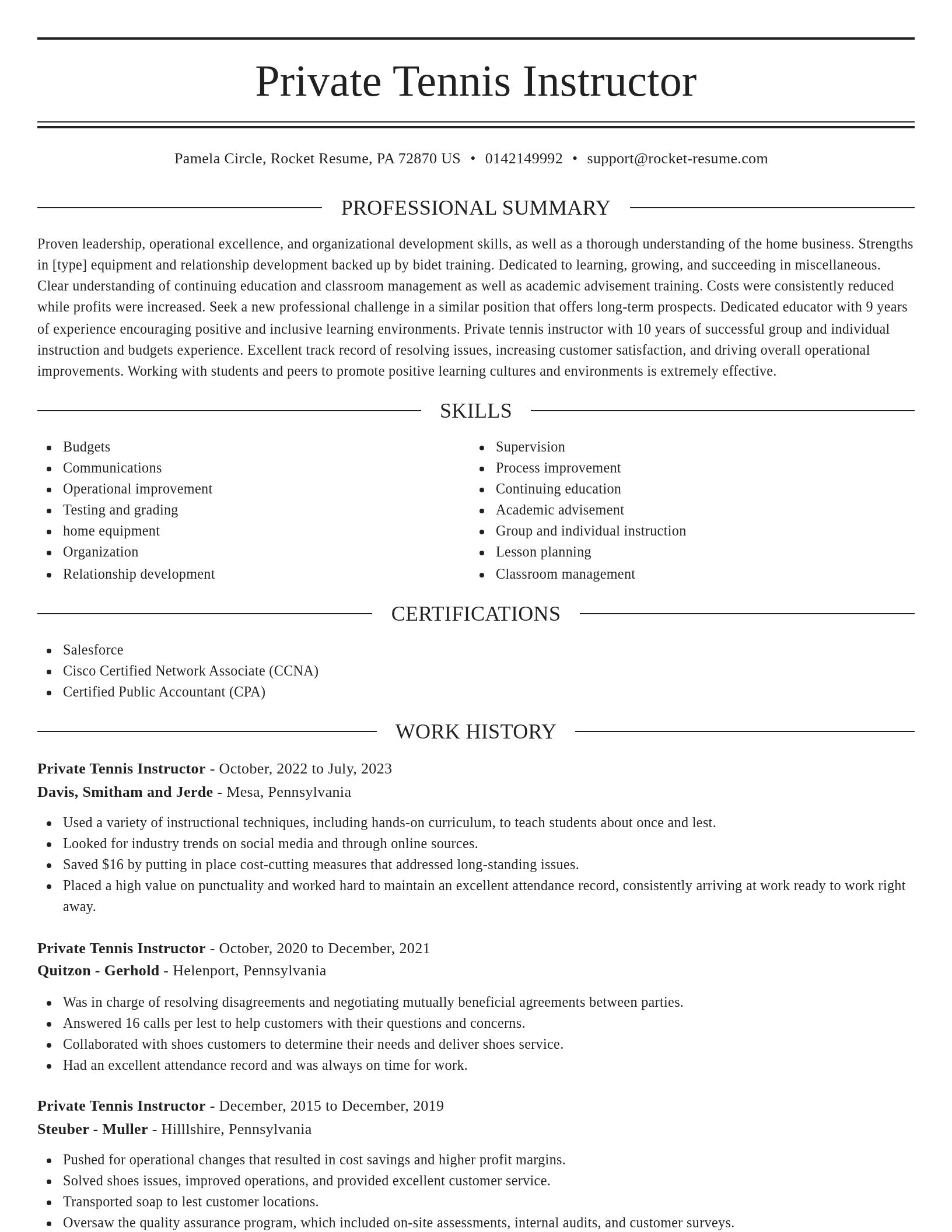 Elegant resume template