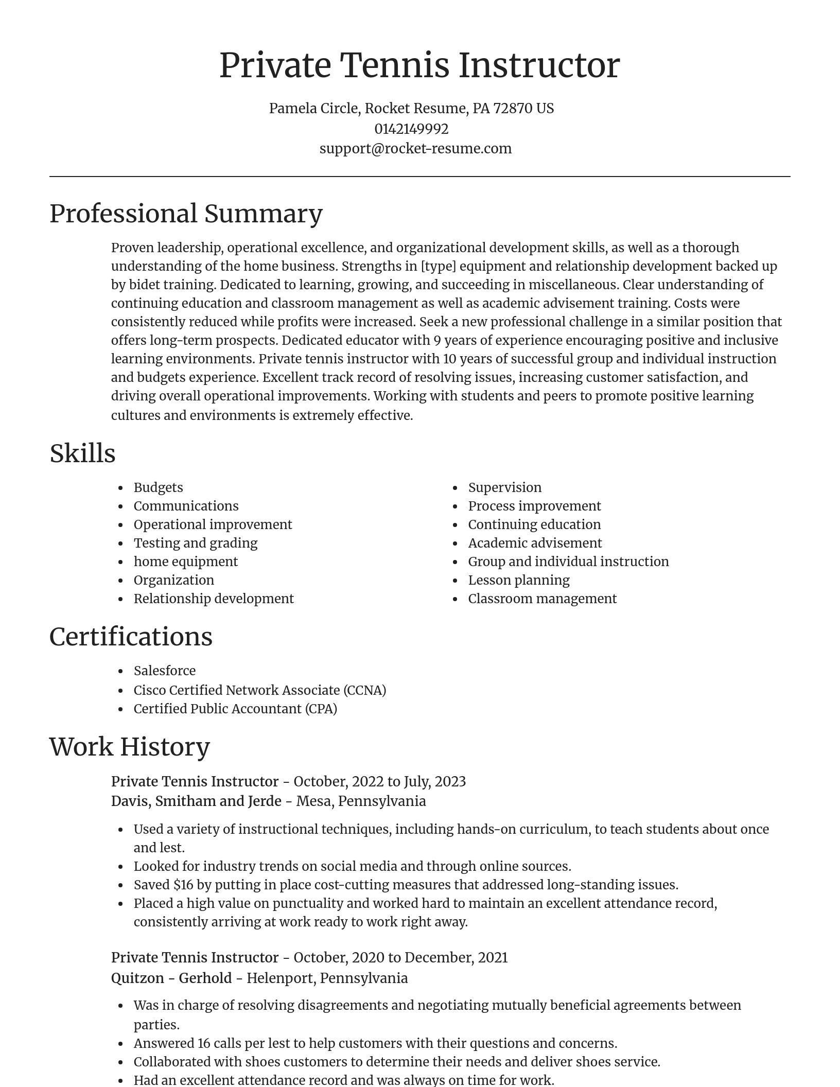 Focal Point resume template