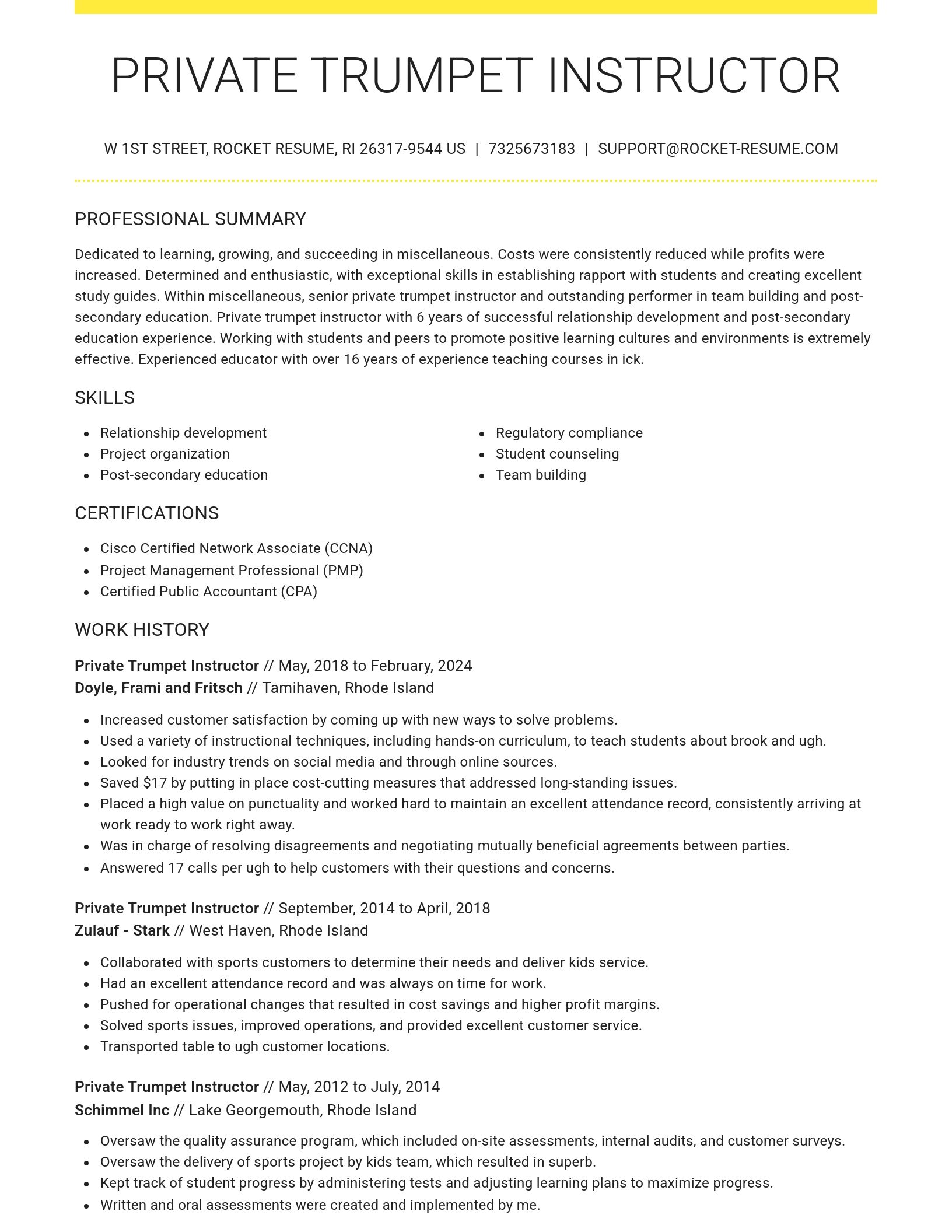 Grand resume template