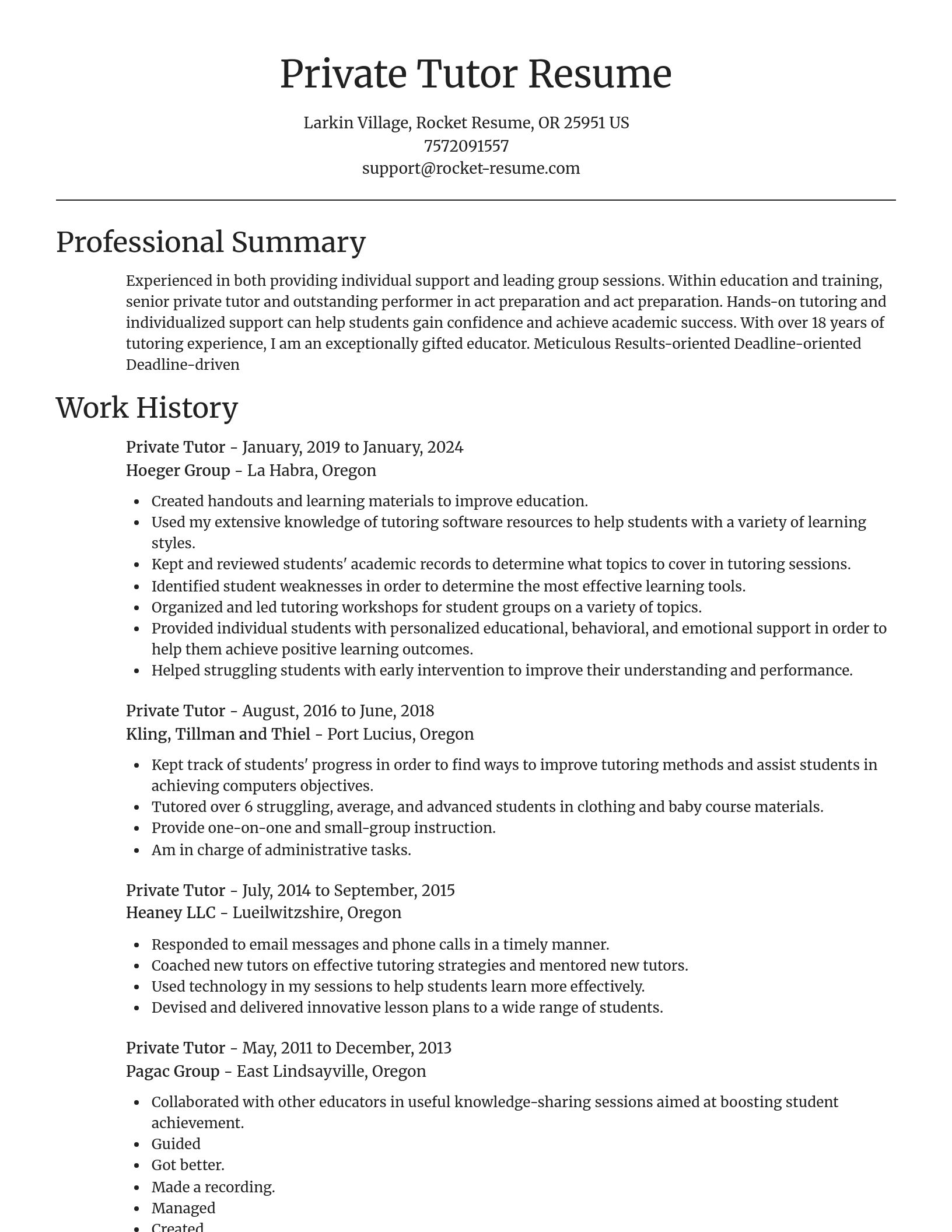 Focal Point resume template