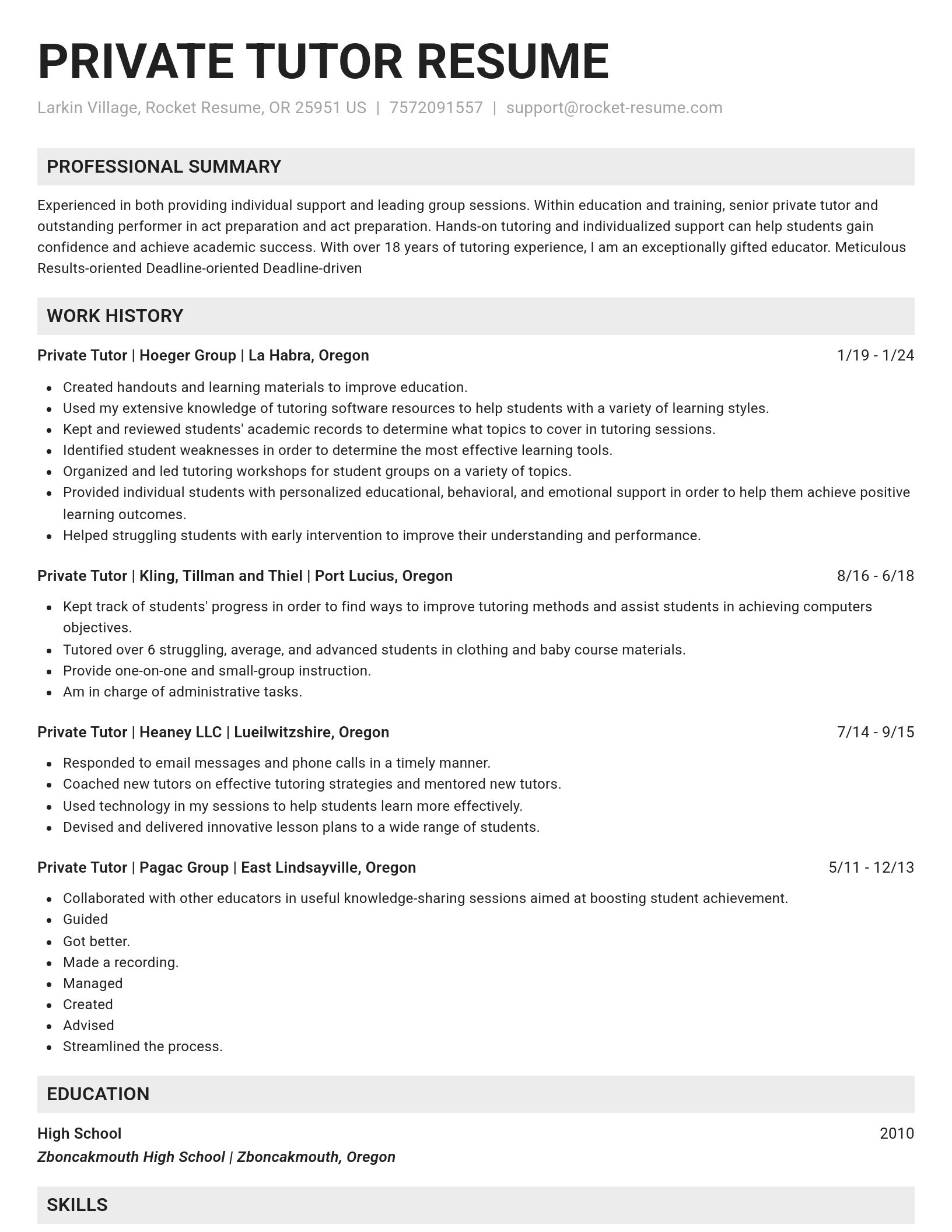 Genius resume template