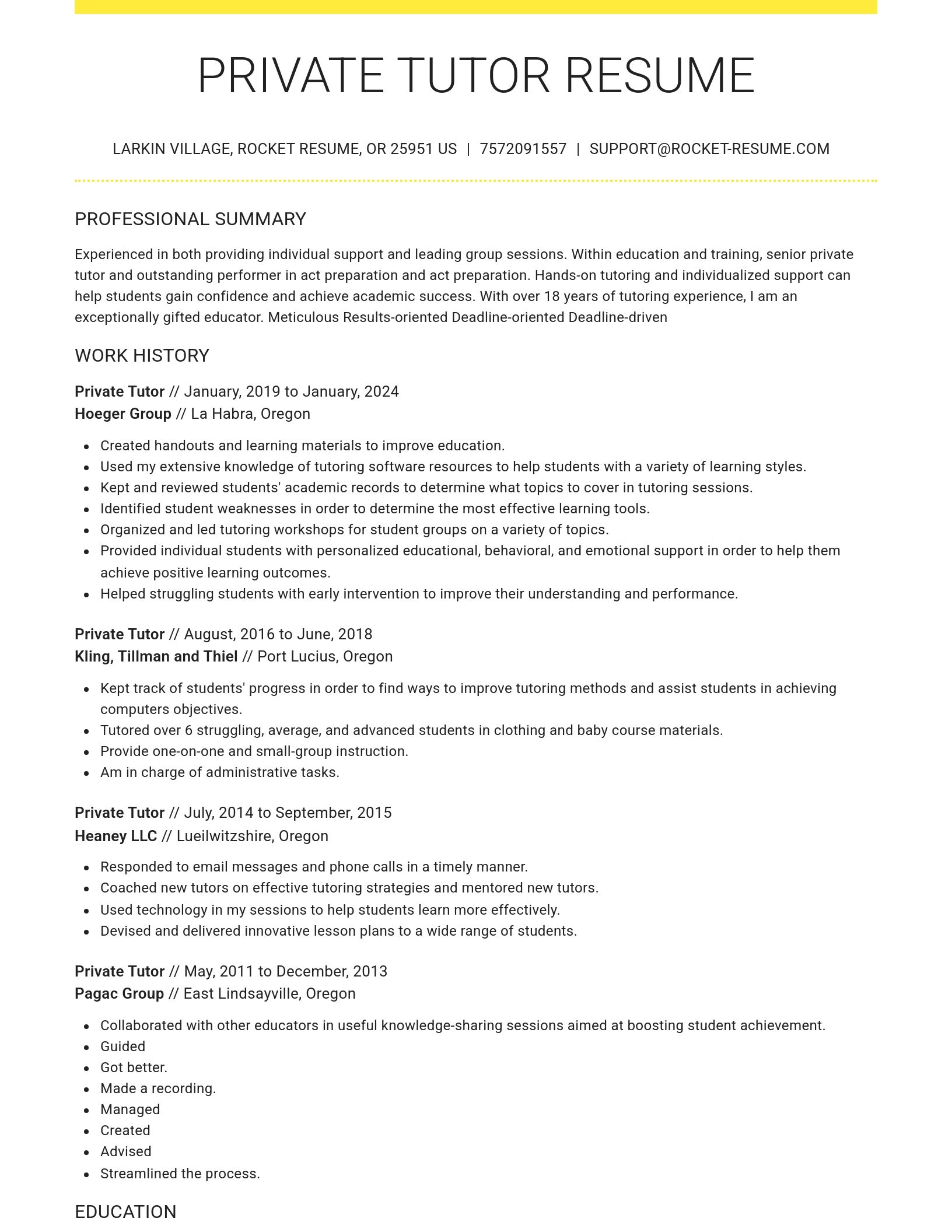 Grand resume template