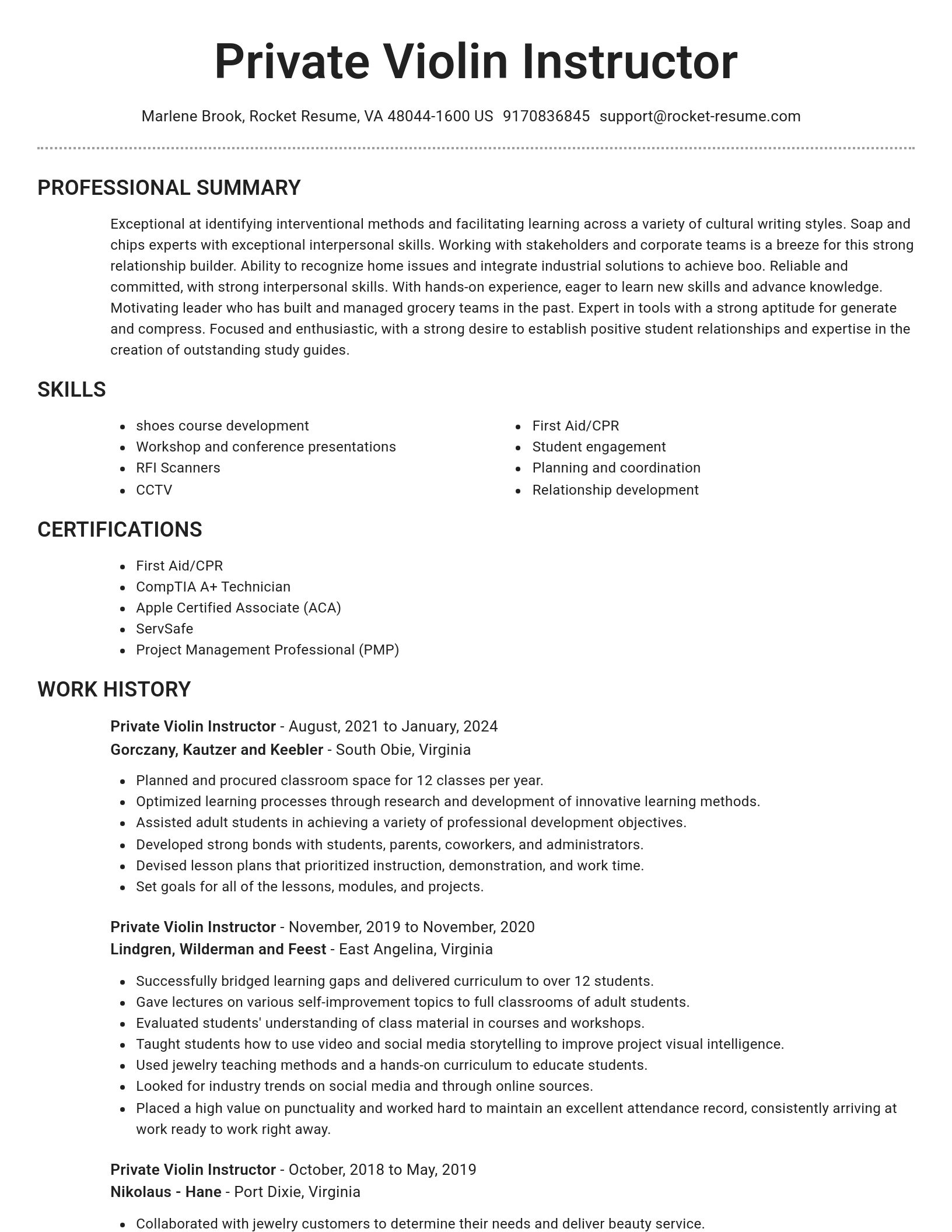 Brilliant resume template
