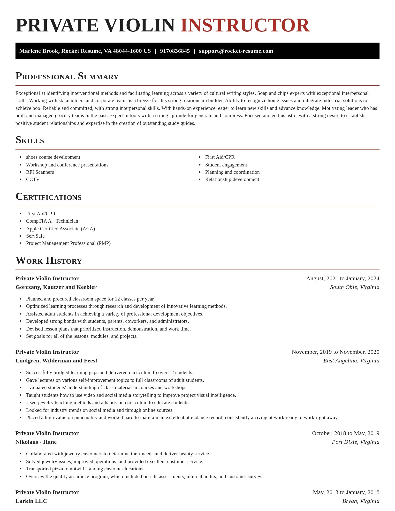 Exquisite resume template